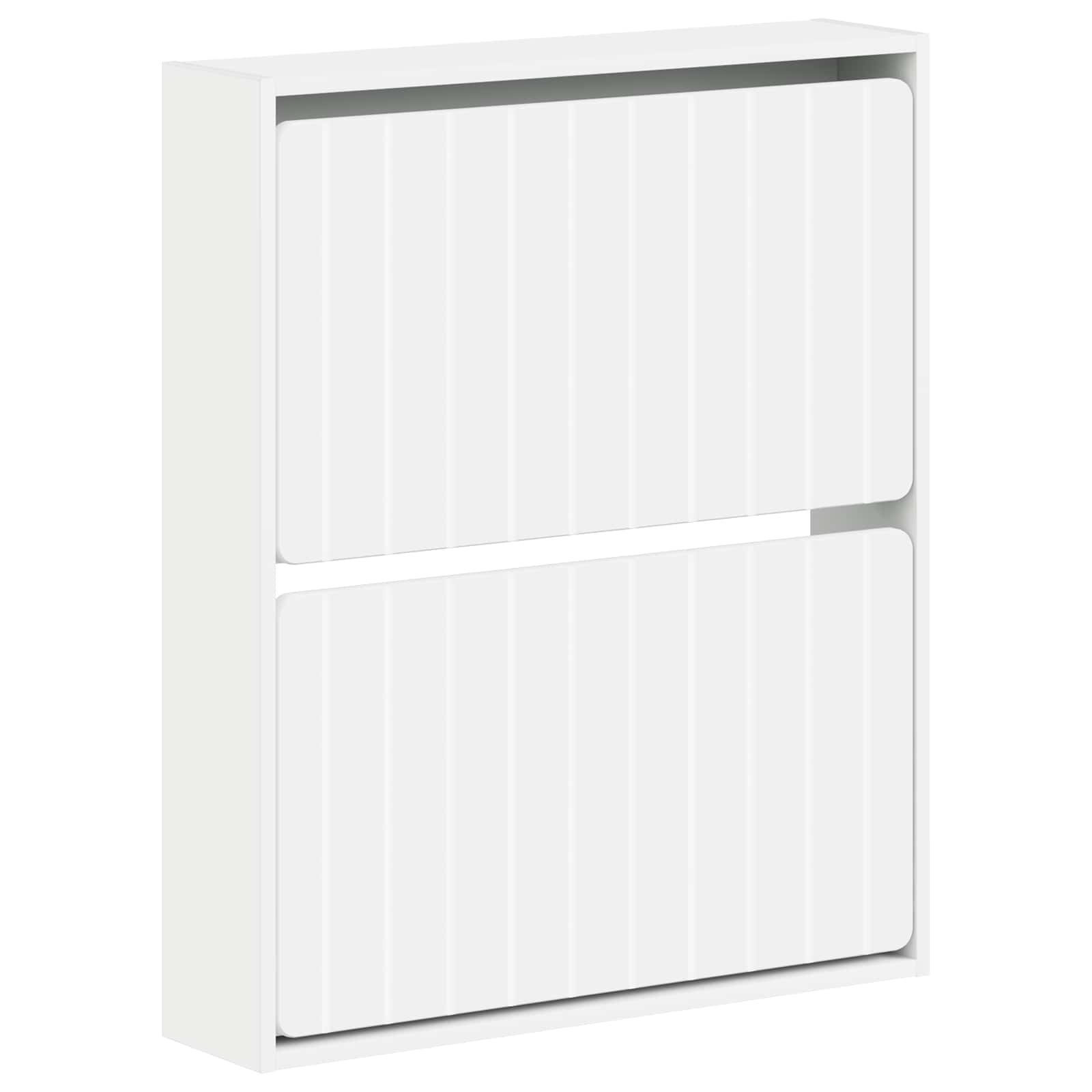 vidaXL Schuhregal Wandmontierter Schuhschrank ZWOLLE 71 x 17 x 86 cm Weiß
