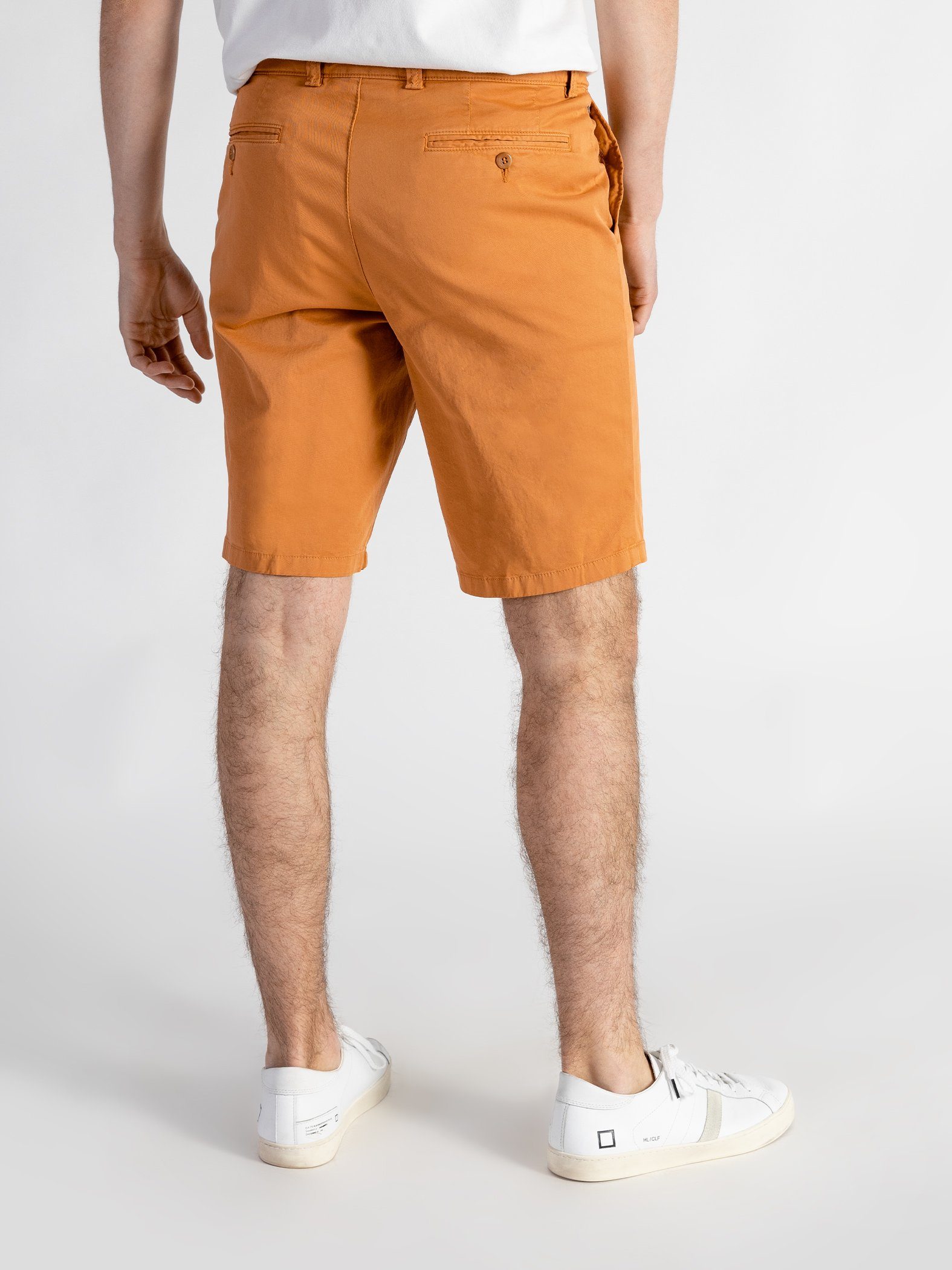 TwoMates Shorts Shorts mit elastischem Orange Farbauswahl, GOTS-zertifiziert Bund