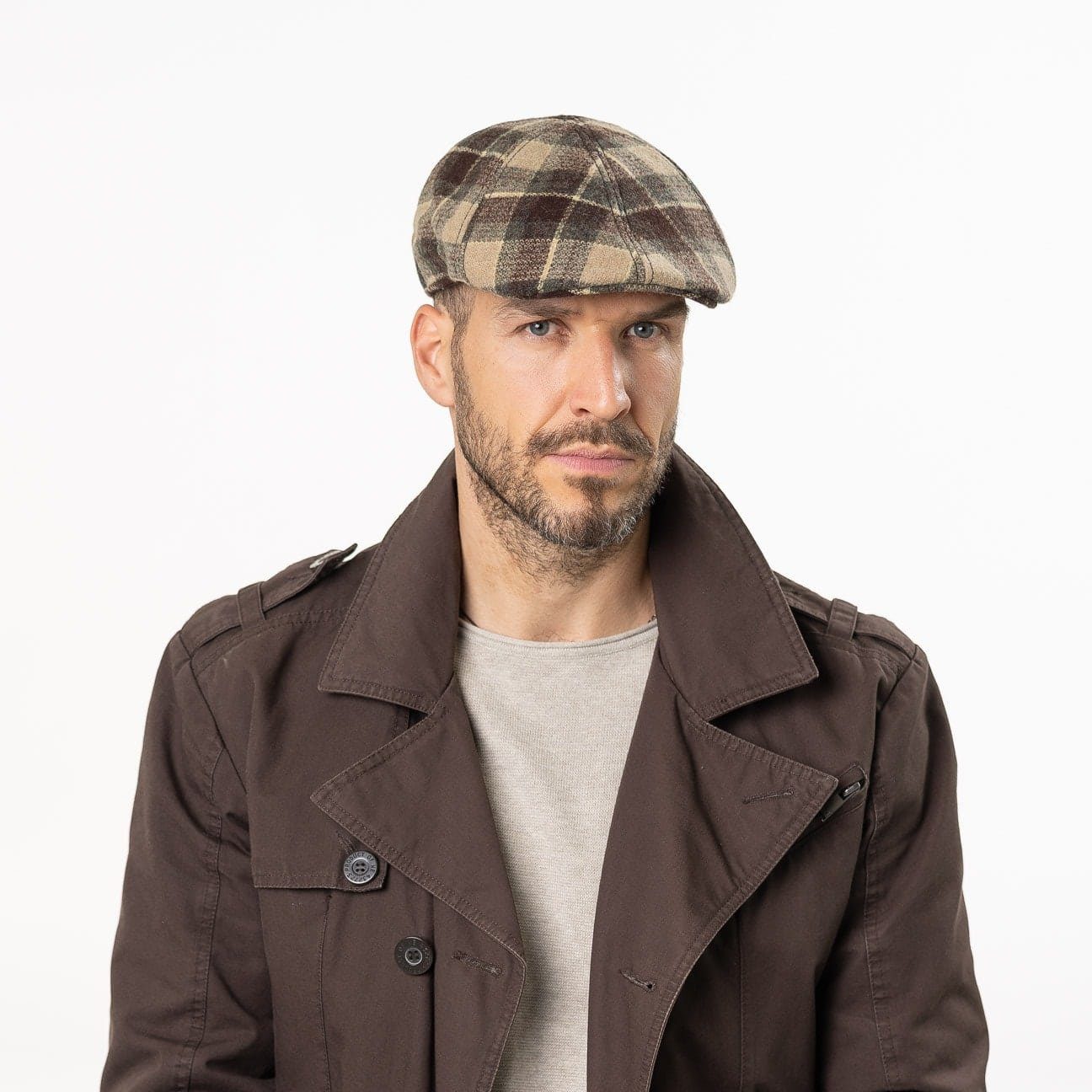 mit Schirm Flatcap Cap Stetson (1-St) Flat