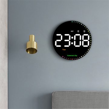 Dekorative Wecker LED-Wecker, Wanduhr für das Wohnzimmer, Digitaler Uhr 10 Zoll Home Decor Digital Wanduhr