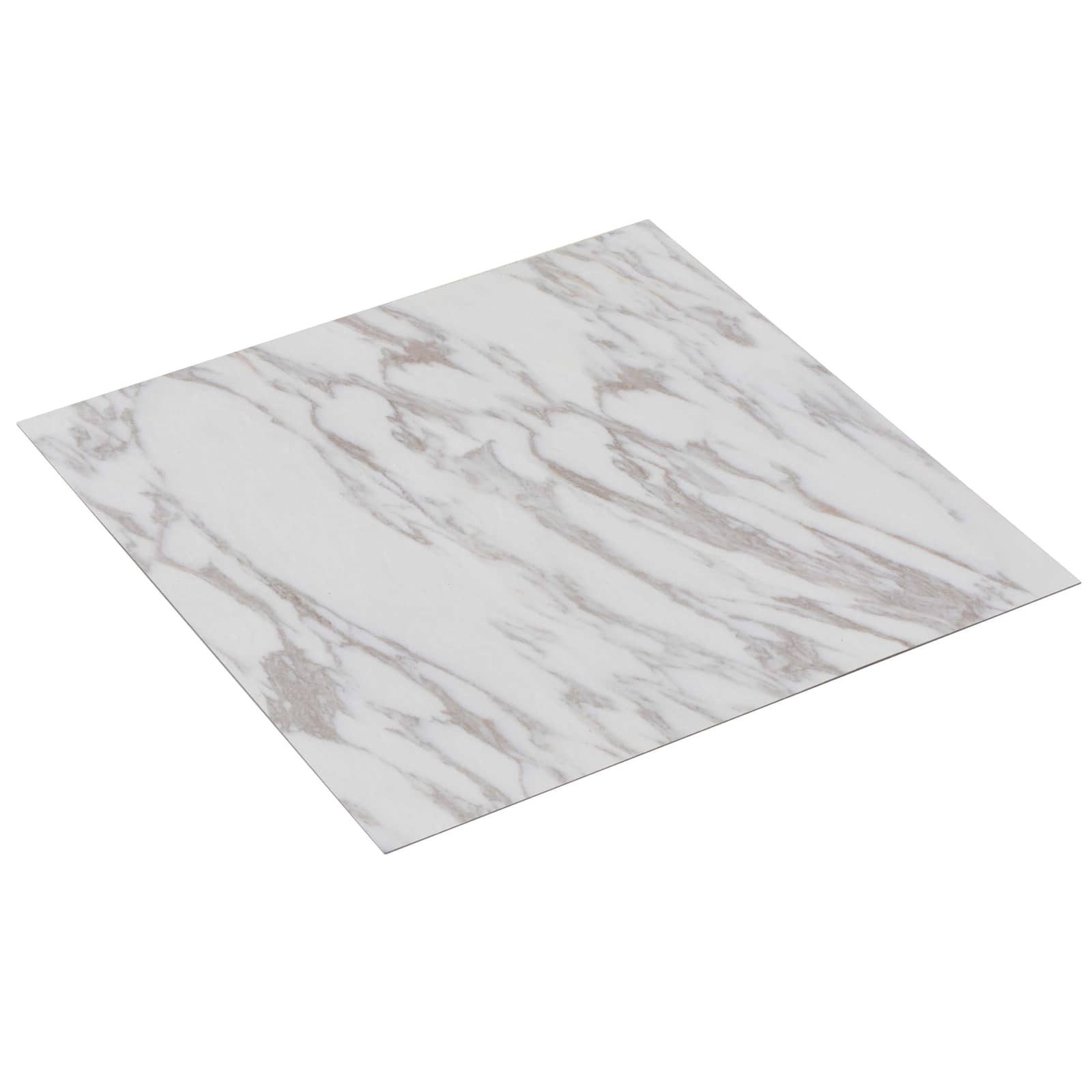 vidaXL Vinyllaminat 5,11 mÂ² Selbstklebende Bodenplanken 55er Set Weiß 5,11 m² VinylPVC
