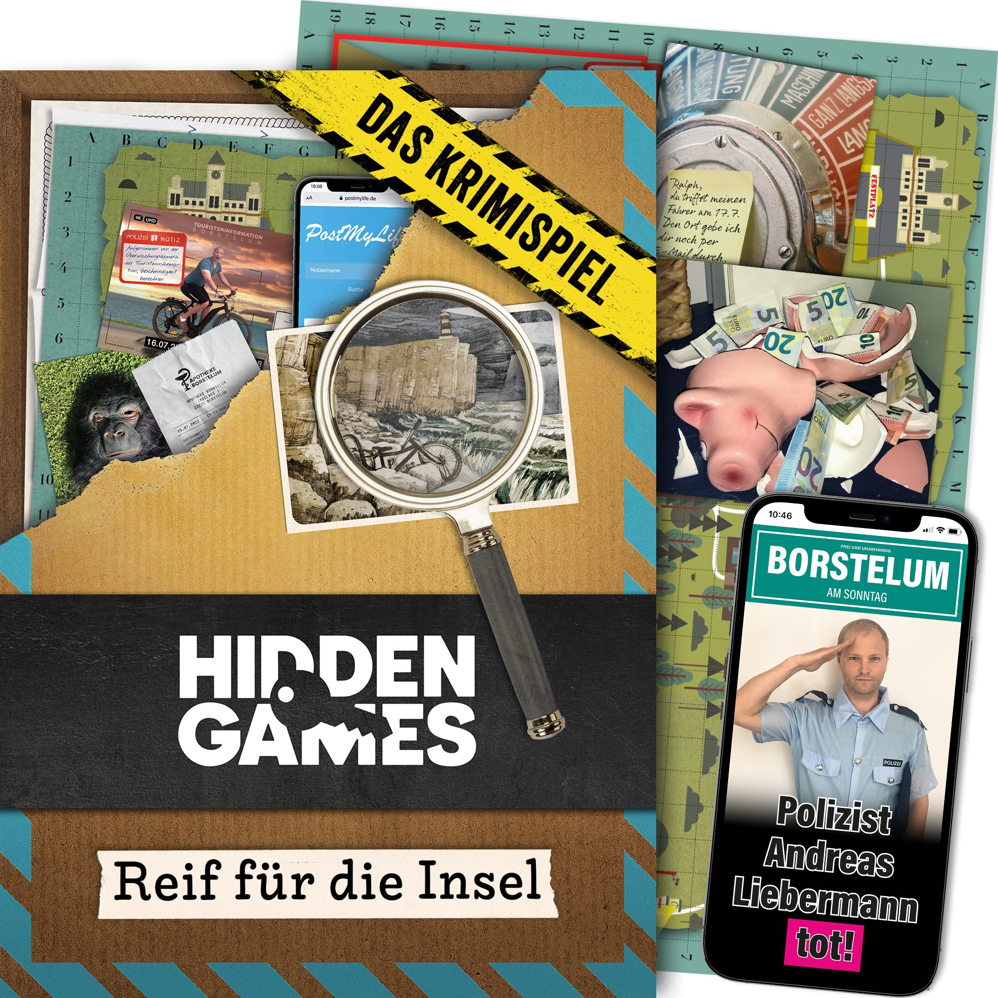 Hidden Games Tatort Spiel Reif für die Insel, Krimispiel, Made in Germany