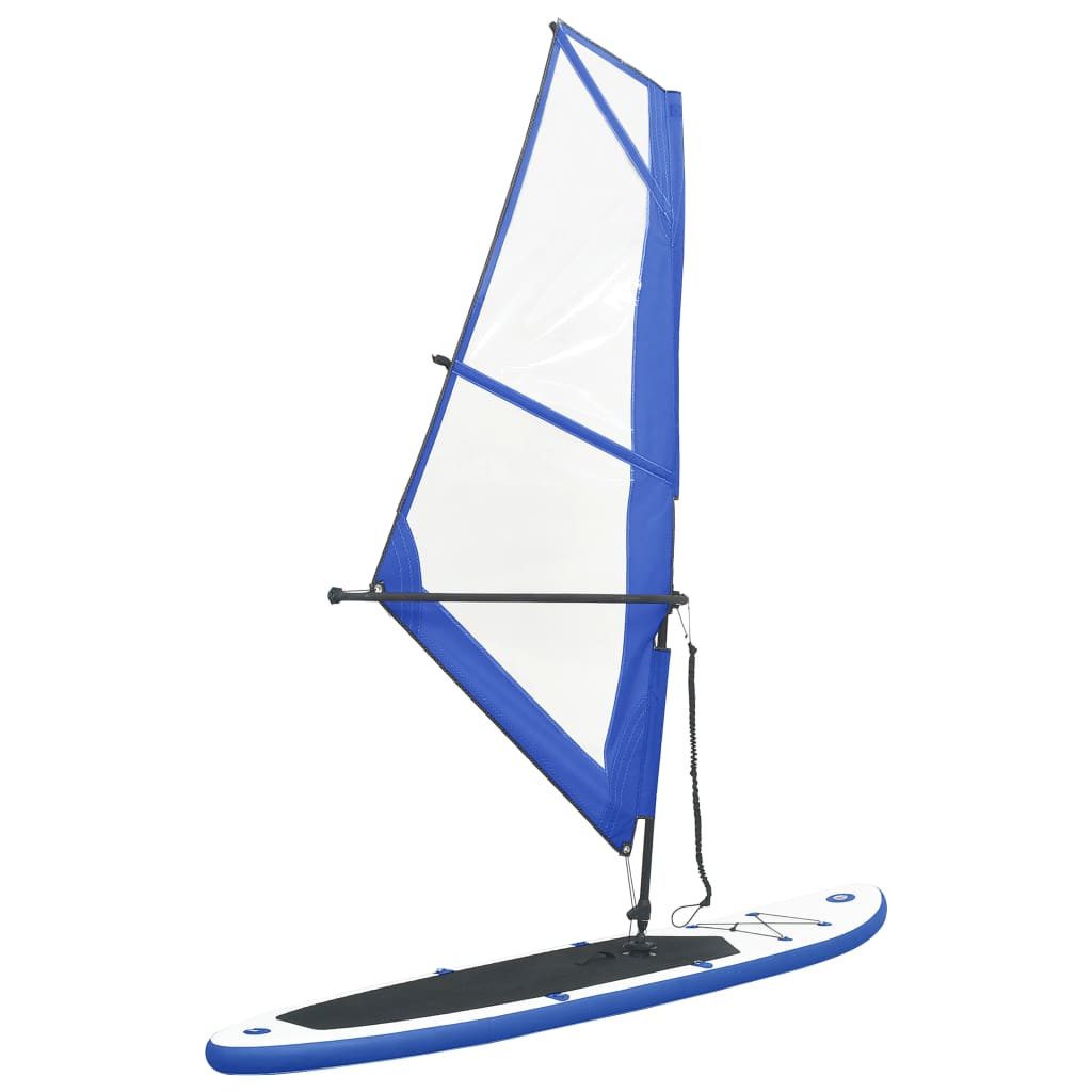 SUP-Board 330 x 72 x 10 cm Aufblasbares Stand-Up-Paddleboard Set mit Segel Blau