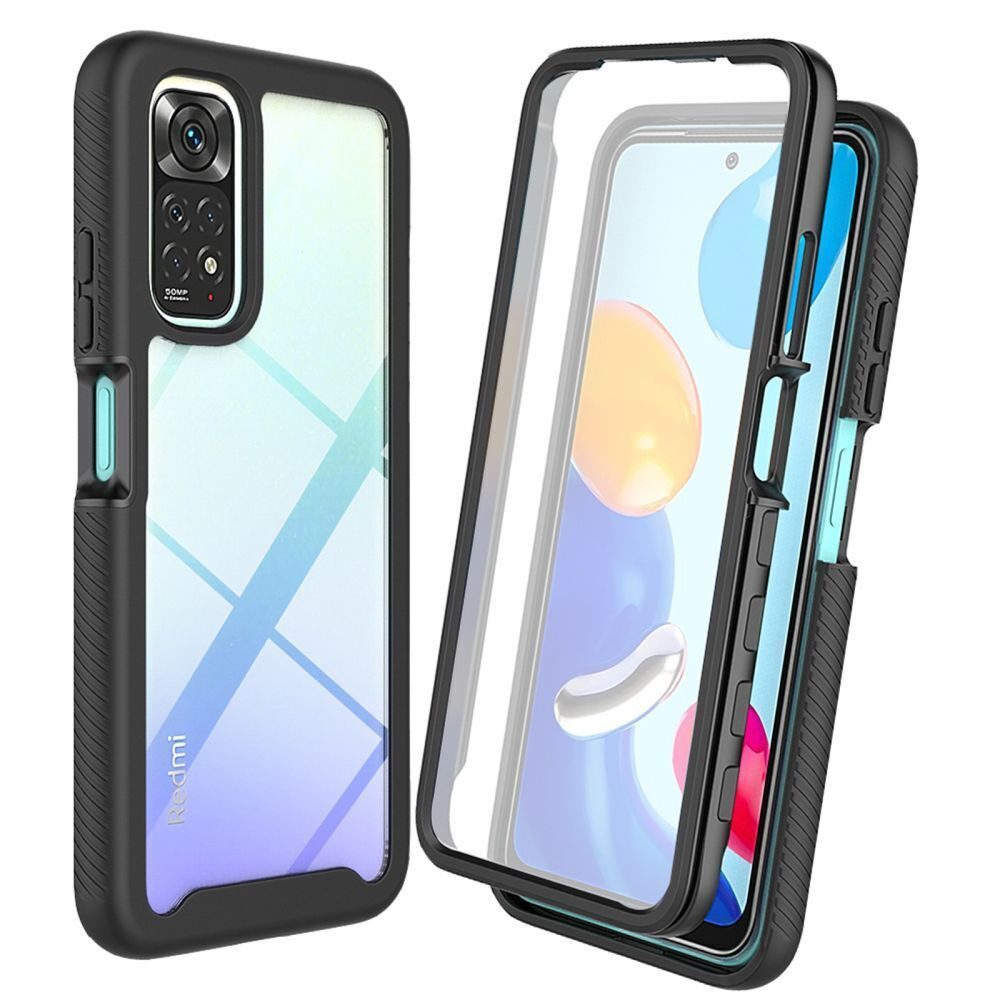 betterfon Handyhülle für Xiaomi Redmi Note 11 / Note 11S TPU Case mit 360° Rundumschutz, 360 Grad Hülle mit Displayschutz und Fingerprint