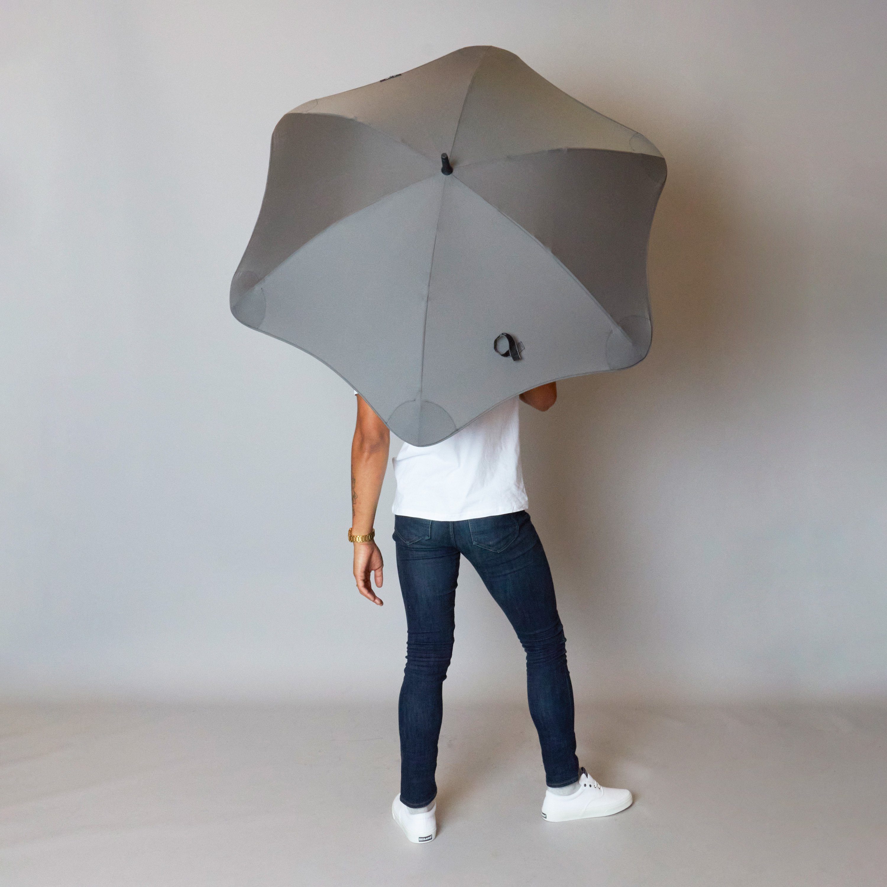 Silhouette dunkelgrau einzigartige Blunt Technologie, Classic, Stockregenschirm herausragende patentierte