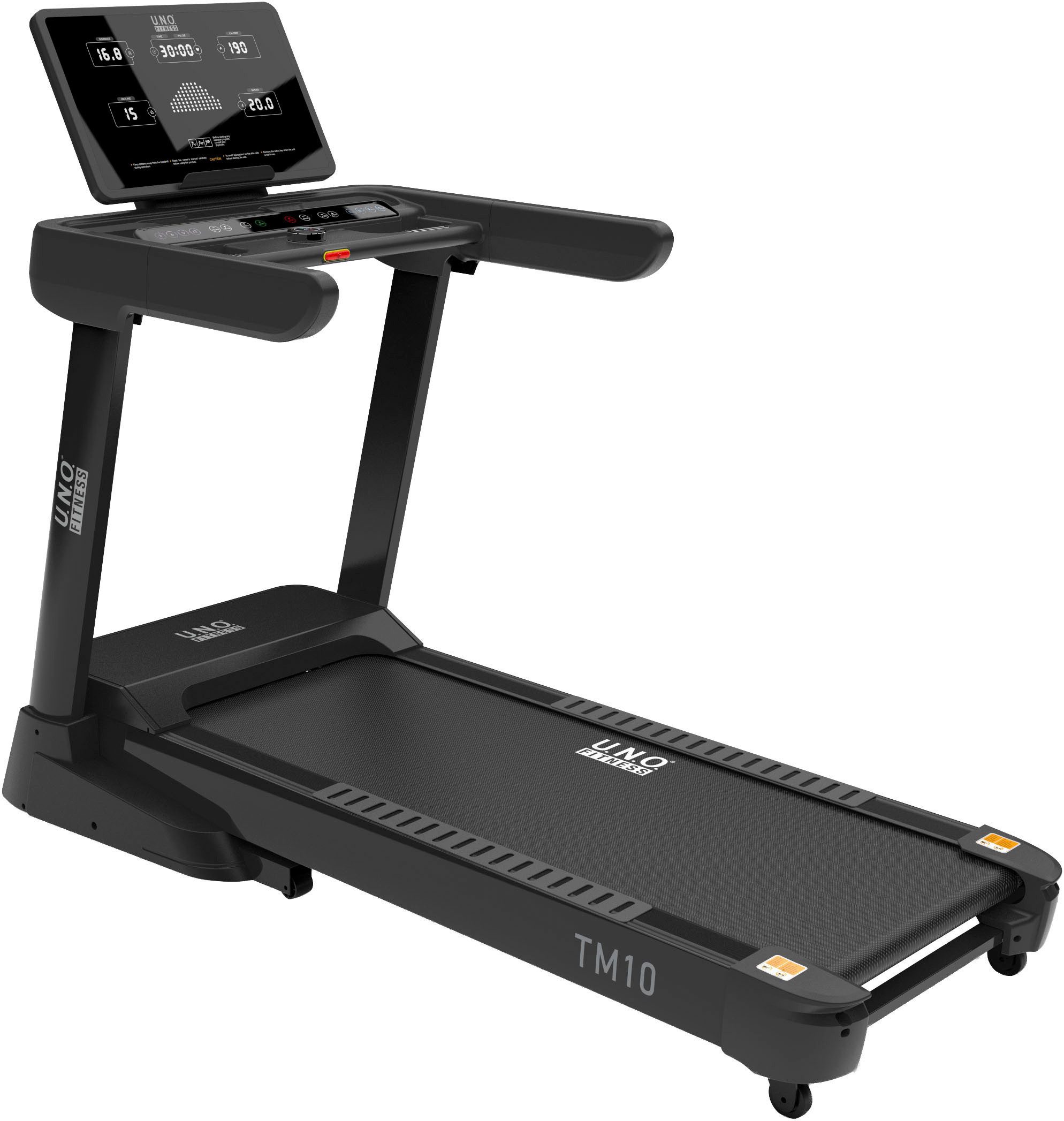 U.N.O. FITNESS Laufband TM 10 (Smart Knob), bis max. 20 km/h, klappbar, mit Steigung, 150 kg max. Benutzergewicht