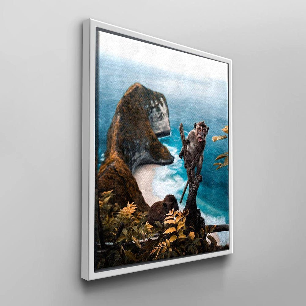 DOTCOMCANVAS® Leinwandbild, Moderne Wandbilder DOTCOM Rahmen CANVAS weißer von