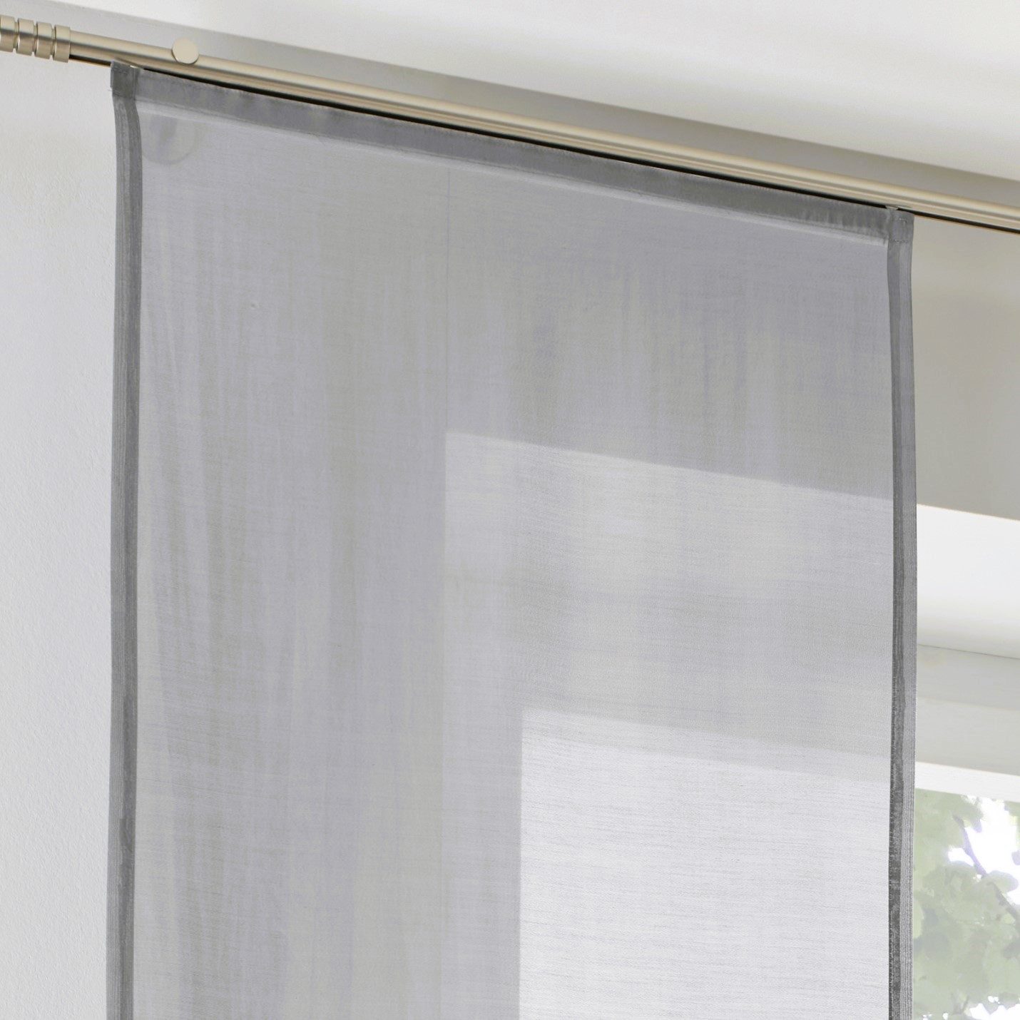 Kutti Schiebegardine Enya-Uni (1 St), Paneelwagen, halbtransparent, Ausbren günstig online kaufen