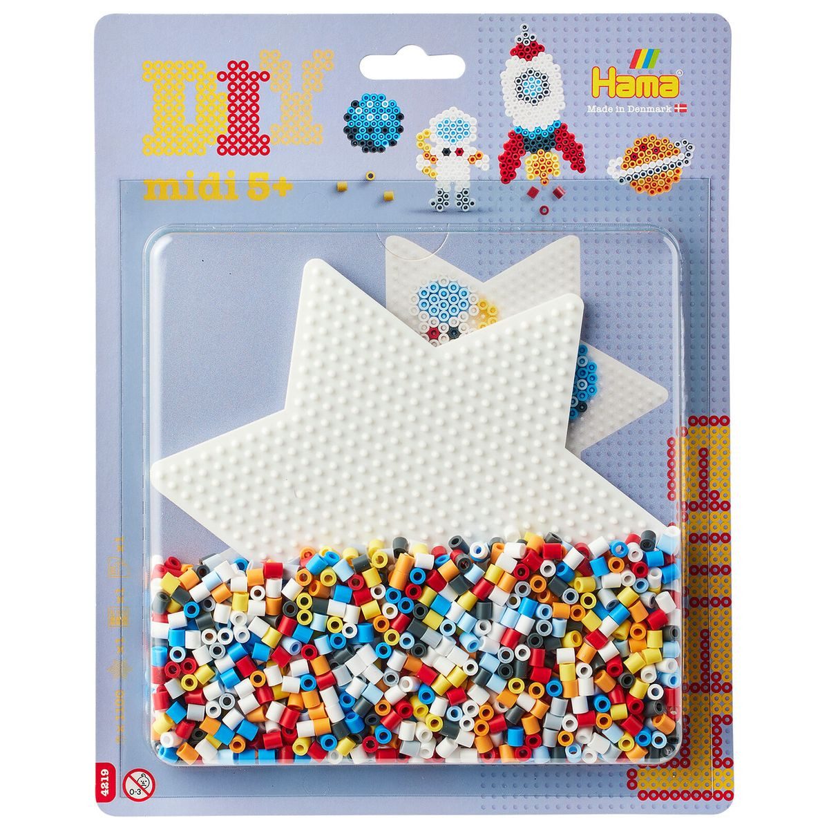 Dan Import Hama Bügelperlen midi Weltraum 1100 Stück Blister