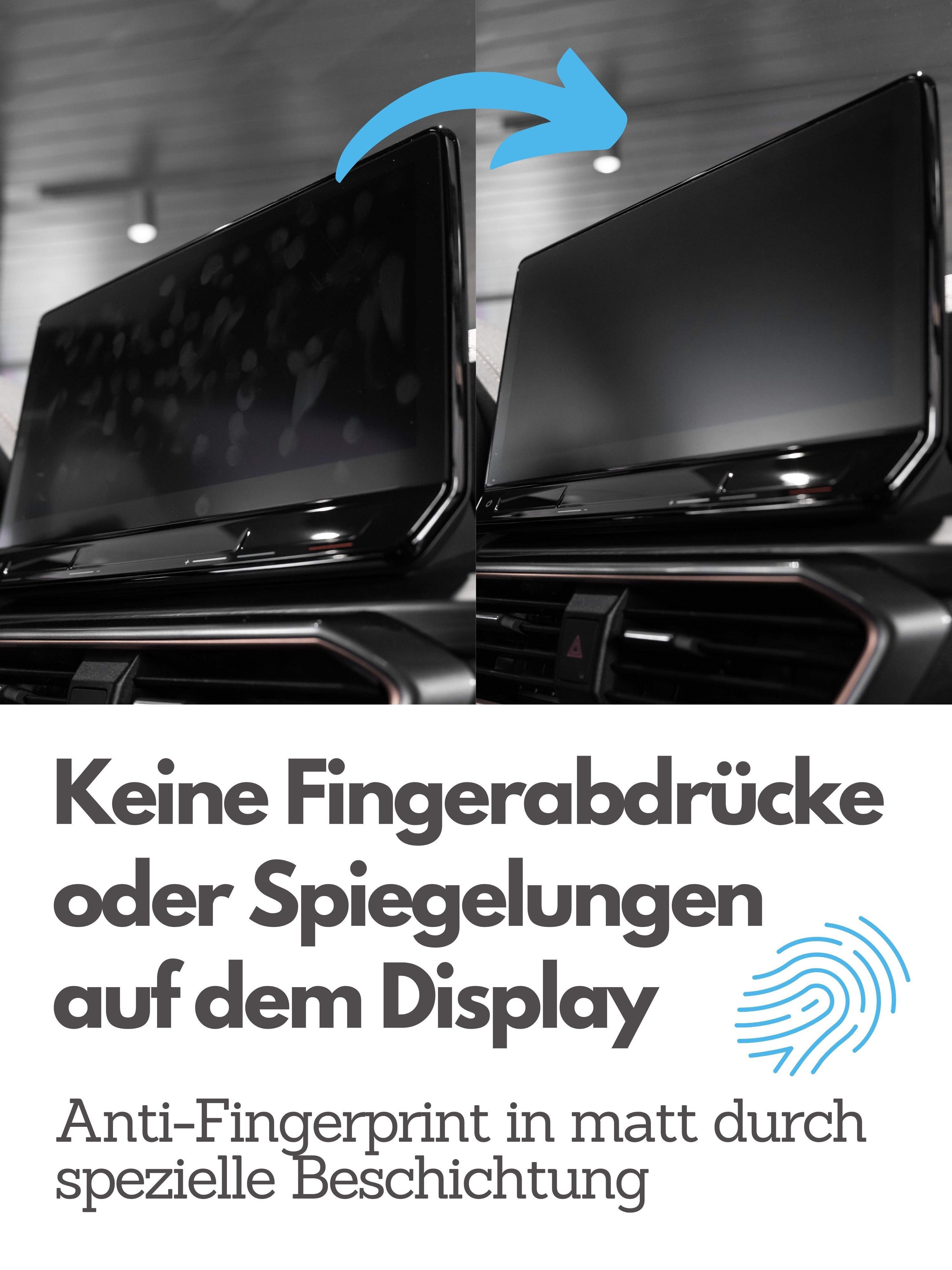 DISSKIN Displayschutzfolie DISSKIN Displayschutzfolie für Cupra Formentor / Born / Leon 12" für Cupra Formentor / Born / Leon 12", 1 Stück, Anti-Fingerabdruck