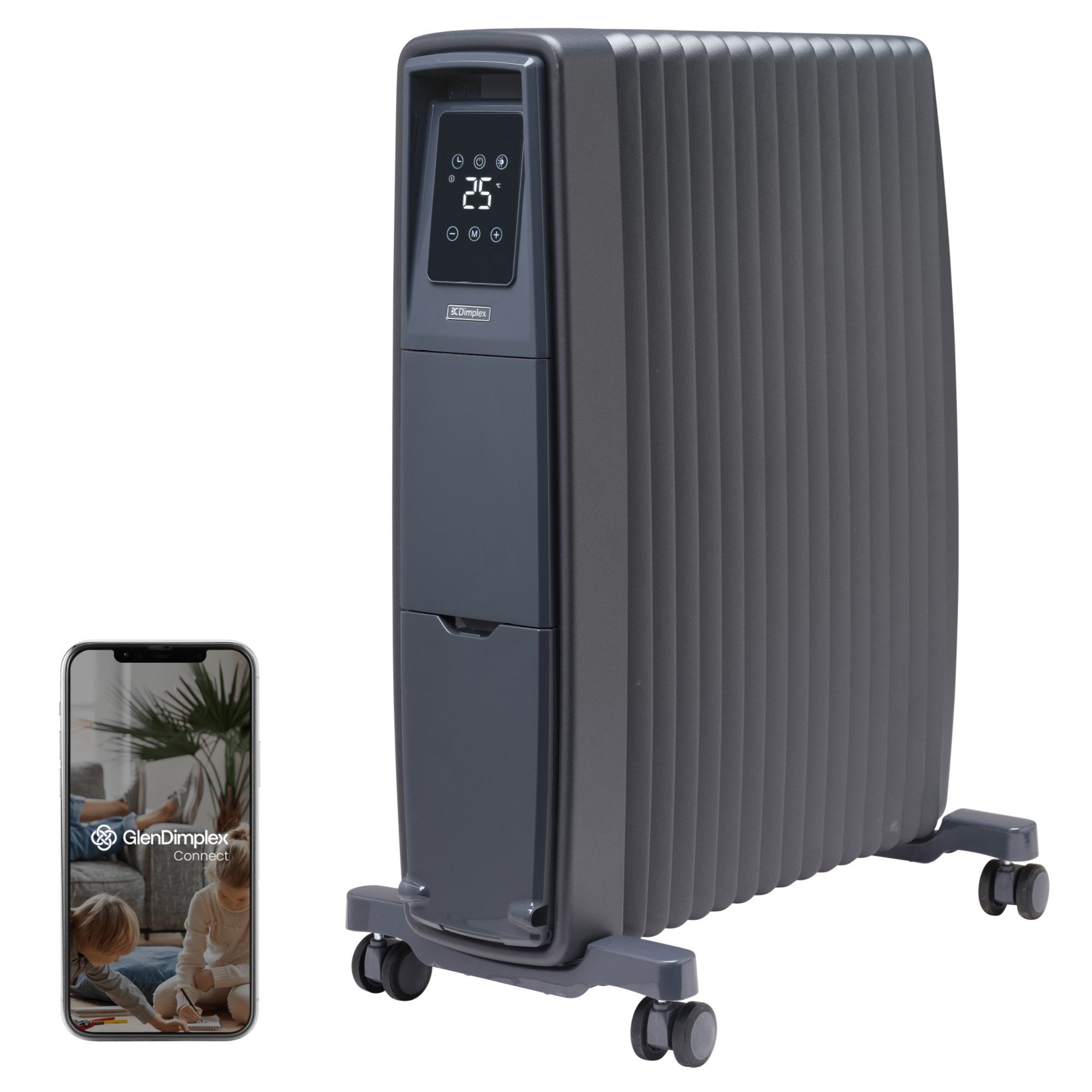Dimplex Elektro-Heizkörper Dimplex EVORAD Elektroheizkörper 2000 W ölfrei – WLAN-App, Timer, bis