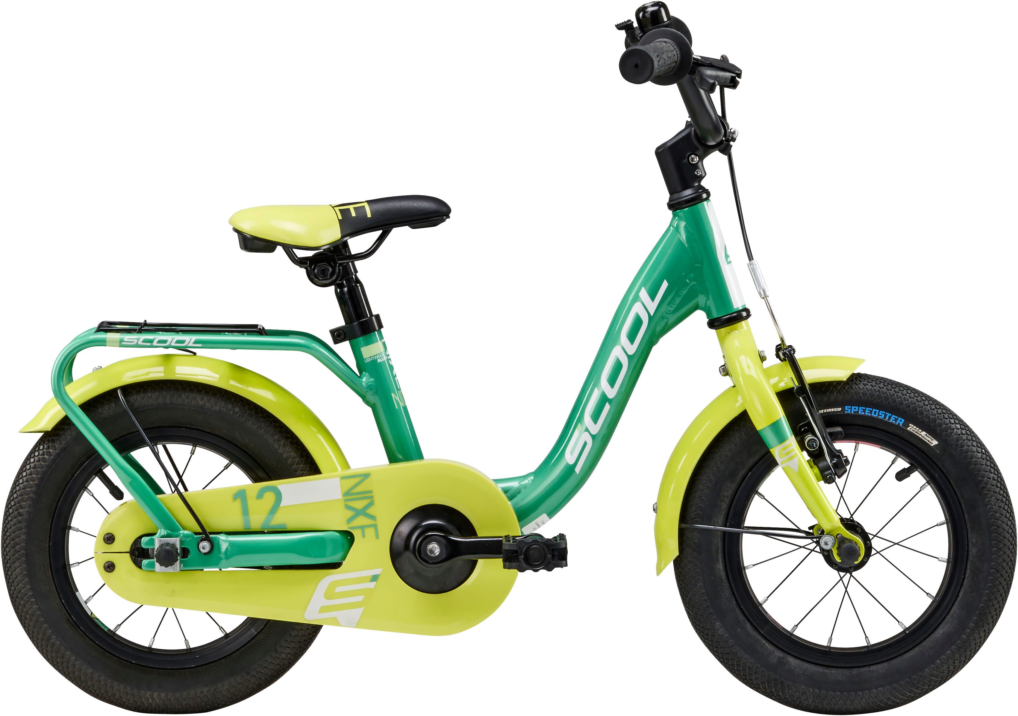 S’COOL Kinderfahrrad S'COOL niXe 12-1S - Green/Lime, 1 Gang, ohne Schaltung