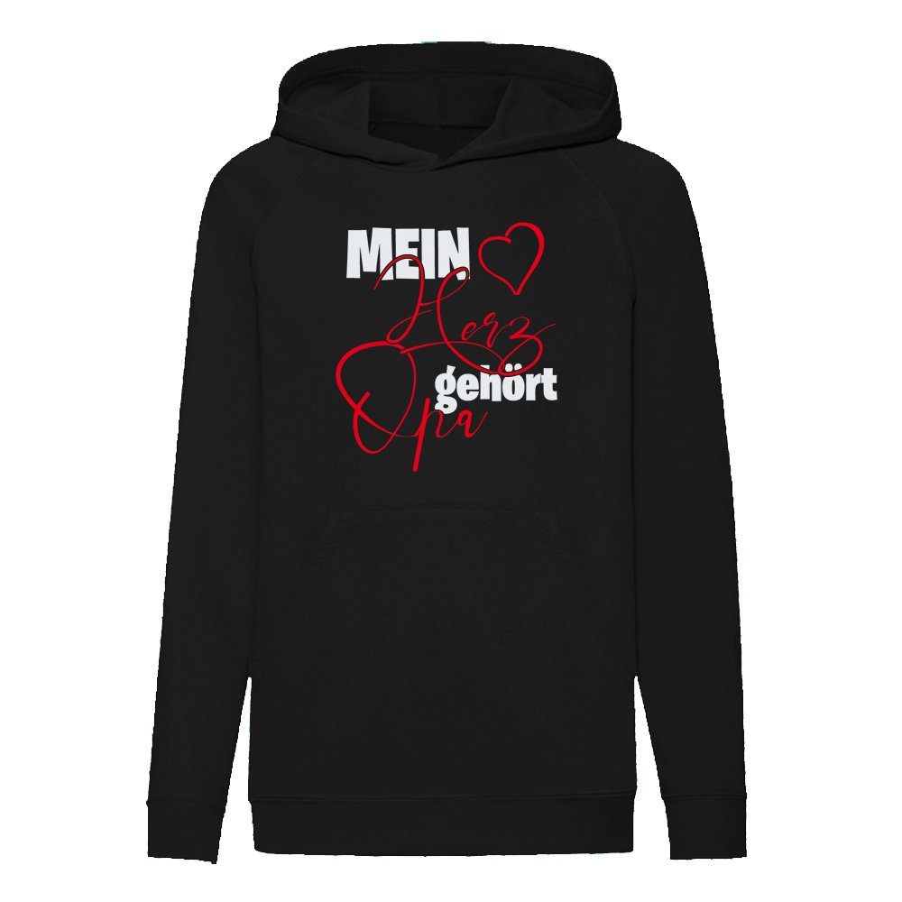 Ggraphics Hoodie Mein Herz gehört Opa Kinder Hoodie / Kapuzenpullover