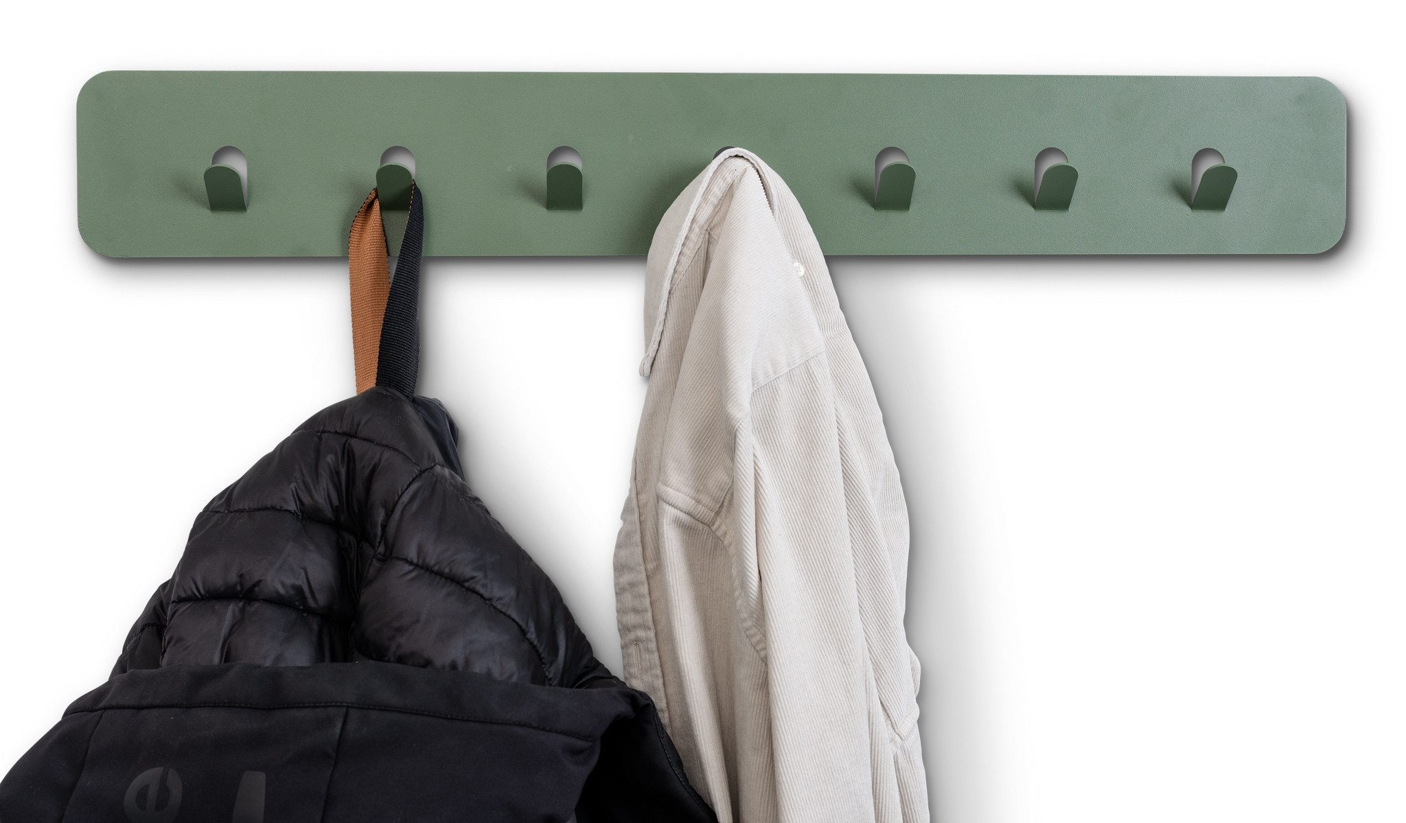 freiraum Garderobenleiste Tilly, in grün, Metall - 70x10x3cm (BxHxT)