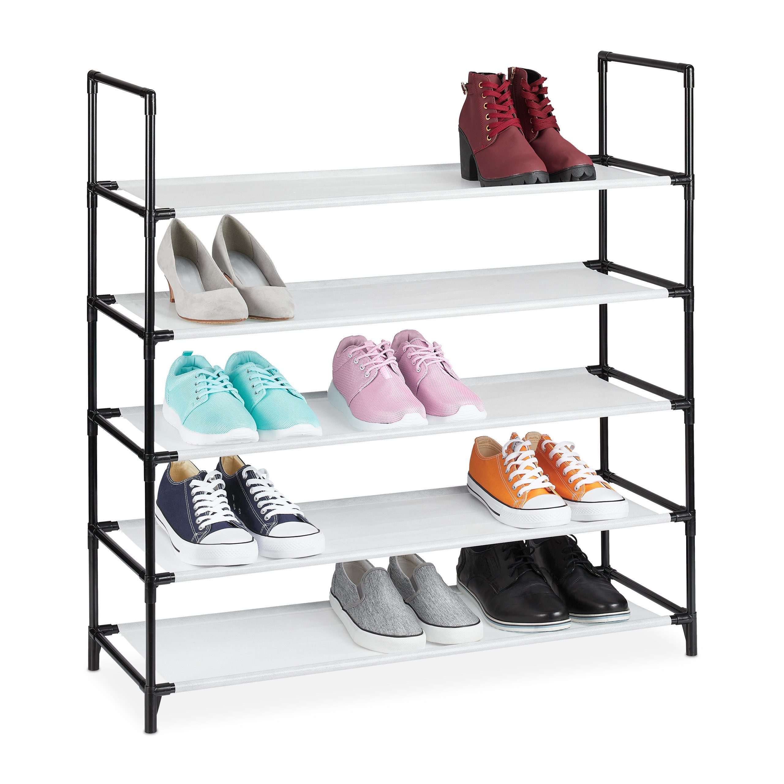 relaxdays Schuhregal Stecksystem XL, Weiß günstig online kaufen
