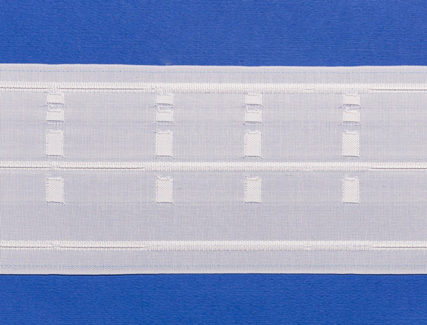 Stehfalten, / Gardine - rewagi, L117, Vorhang, 100mm Breite: 5 Meter /Farbe: weiß Verkaufseinheit: Gardinenband