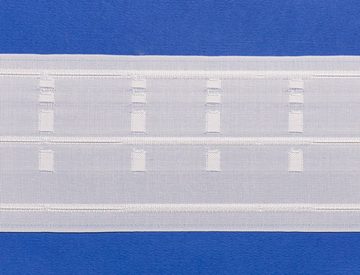 Gardine Stehfalten, Vorhang, Gardinenband /Farbe: weiß / Breite: 100mm - L117, rewagi, Verkaufseinheit: 5 Meter