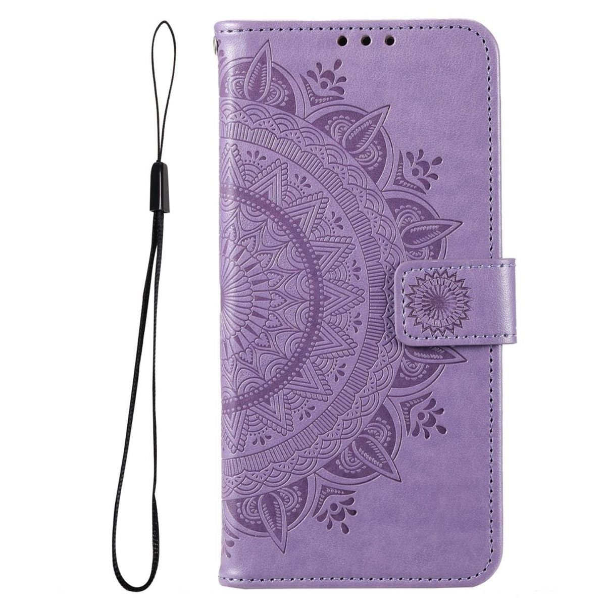 CoverKingz Handyhülle Hülle für Samsung Galaxy M33 5G Handyhülle Flip Case Cover Etui 16,72 cm (6,6 Zoll), Klapphülle Schutzhülle mit Kartenfach Schutztasche Motiv Mandala