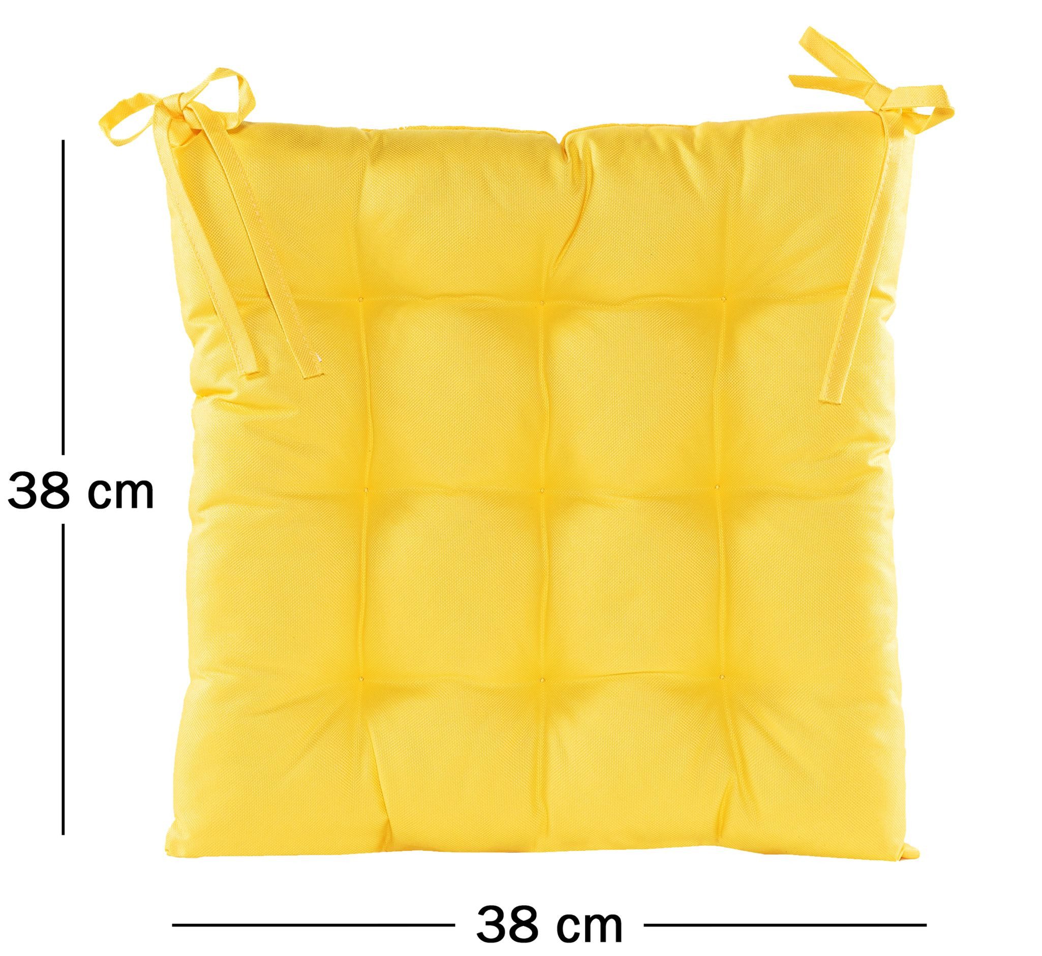 JACK Stuhlkissen JACK Outdoor 38x38cm Sitzkissen Lounge Kissen Sitzkissen Wasserfest, mit Lotus Effekt, robust, strapazierfähig, für Innen & Außen
