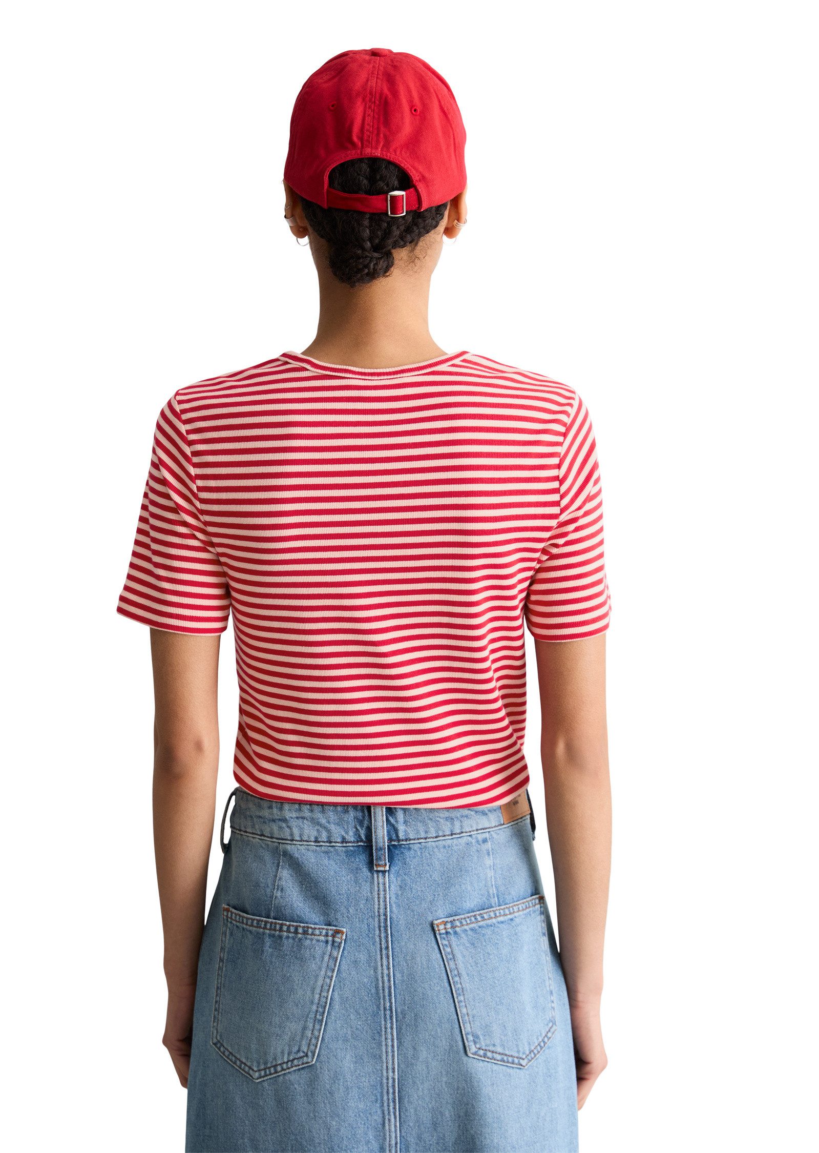 Marc O'Polo DENIM T-Shirt aus Rippjersey