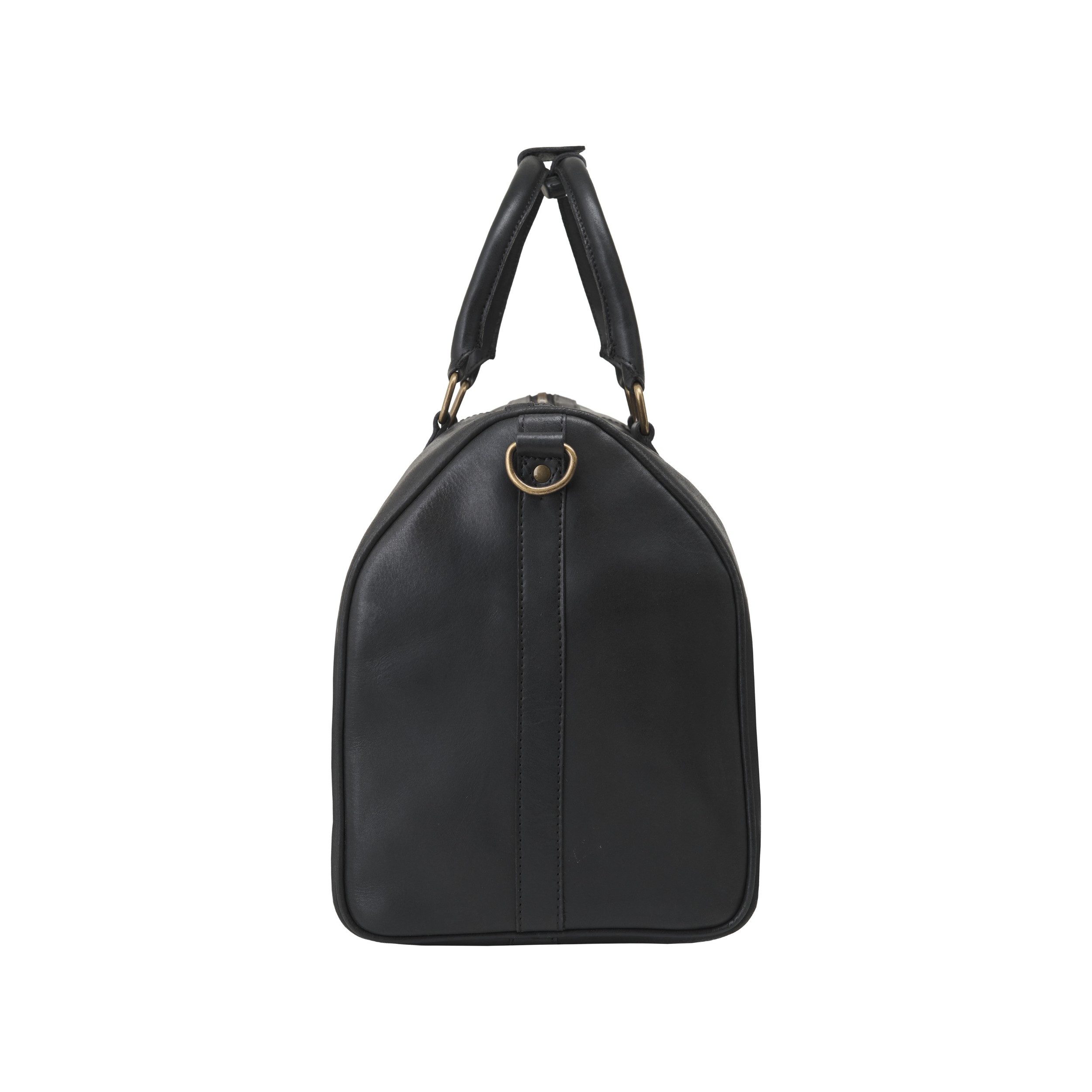 DRAKENSBERG Reisetasche Weekender »James« (45) Vintage-Schwarz, aus Premium Leder für Damen und Herren, elegant und modern