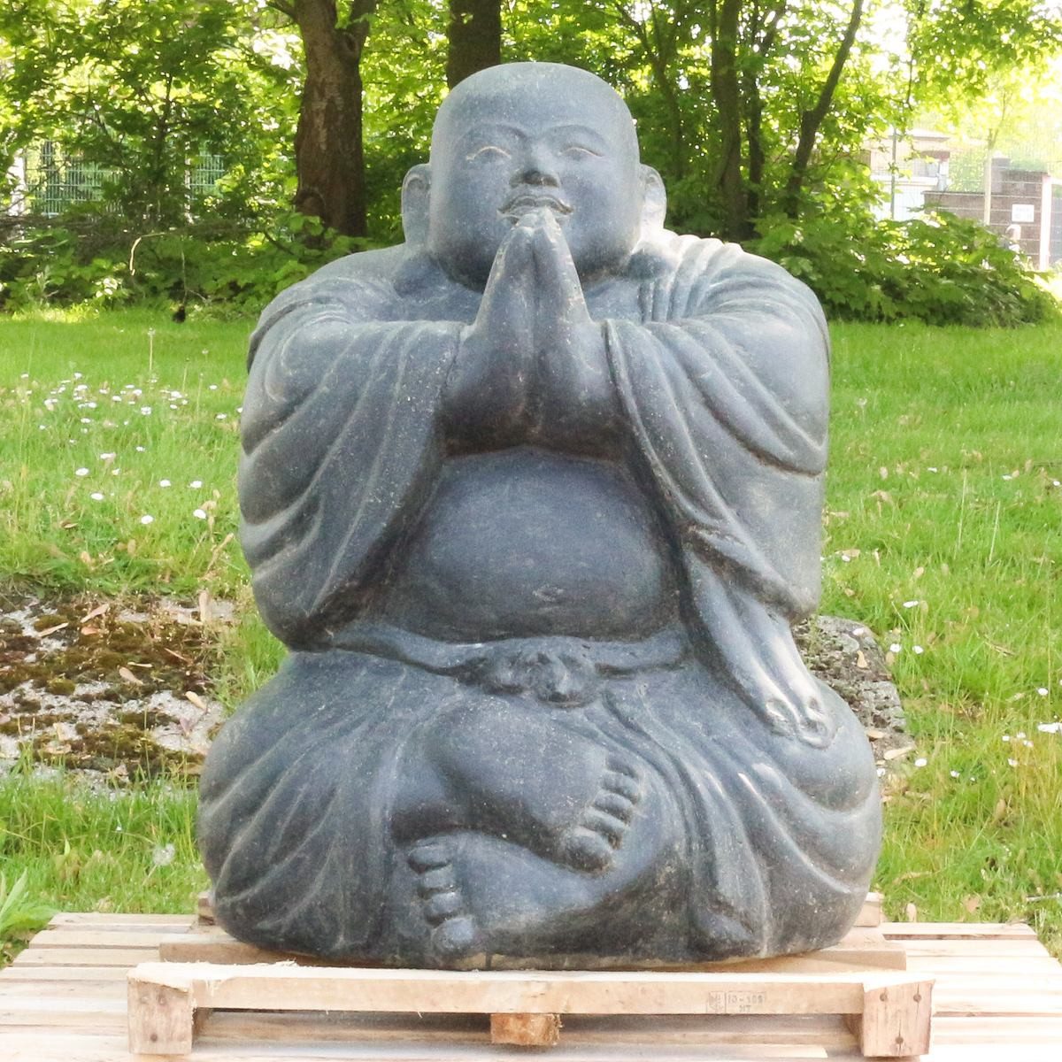 Oriental Galerie Dekofigur China Buddha Figur sitzed Garten Steinfigur 80 cm (1 St)