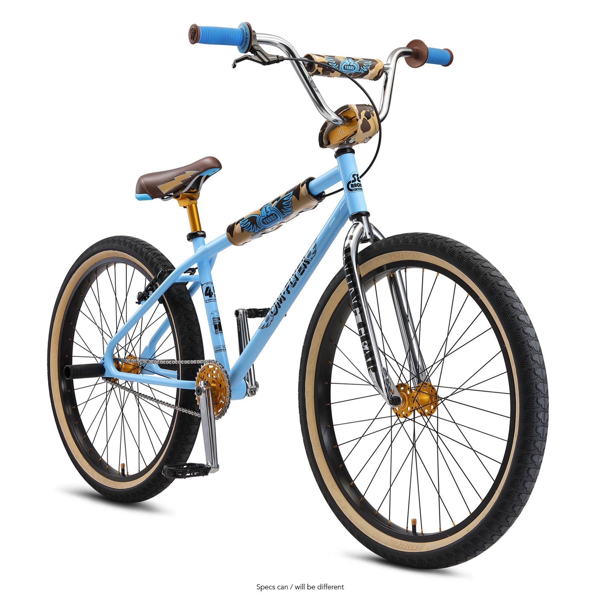 SE Bikes BMX-Rad OM Flyer, 1 Gang, ohne Schaltung, BMX Fahrrad Cruiser für Erwachsene und Jugendliche ab 160 cm retro Rad | BMX