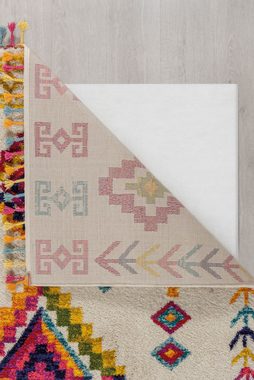 Hochflor-Läufer Hochflor-Teppich ARUN LIZ mit Farbakzenten, Berber-Stil, KADIMA DESIGN, Rechteckig, Höhe: 20 mm
