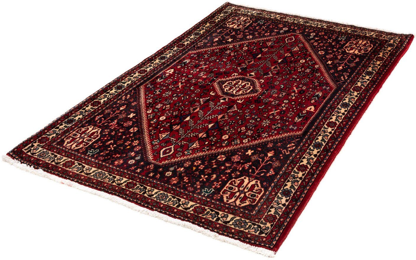 Wollteppich Abadeh Medaillon Rosso scuro 143 x 97 cm, morgenland, rechteckig, Höhe: 10 mm, Handgeknüpft