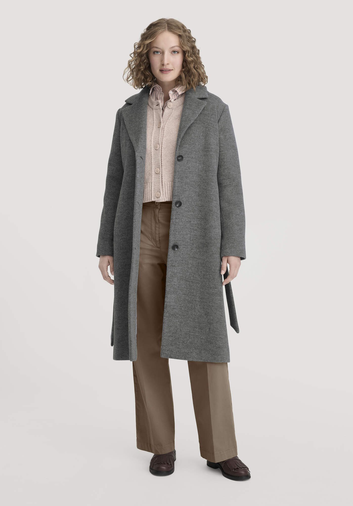 Hessnatur Wintermantel Regular aus reiner Bio-Schurwolle (1-tlg) günstig online kaufen