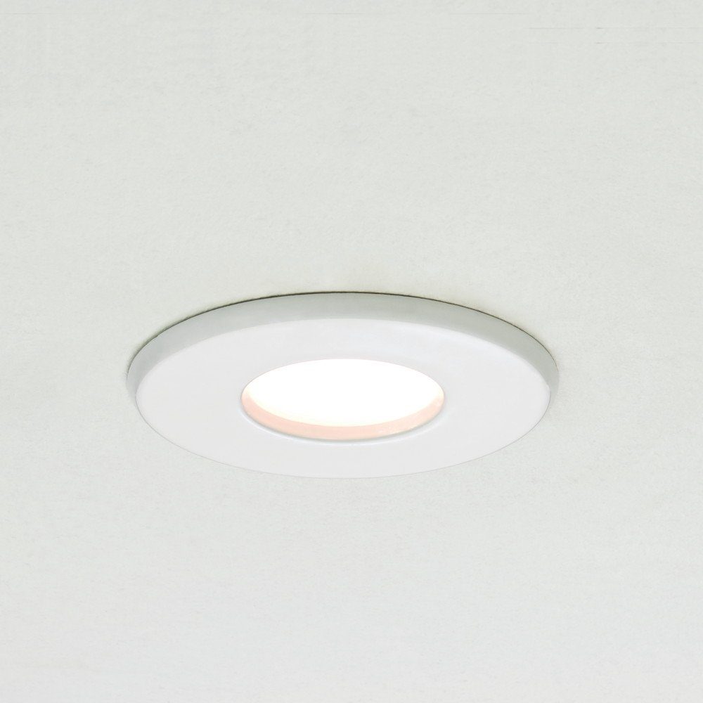 Einbauleuchte Kamo weiß, ø Angabe, LED mm, enthalten: IP65, LED Leuchtmittel verbaut, in keine Ja, Einbaustrahler, fest dimmbar, LED, Stilvolle 90 click-licht Einbauleuchte Einbauleuchte warmweiss,