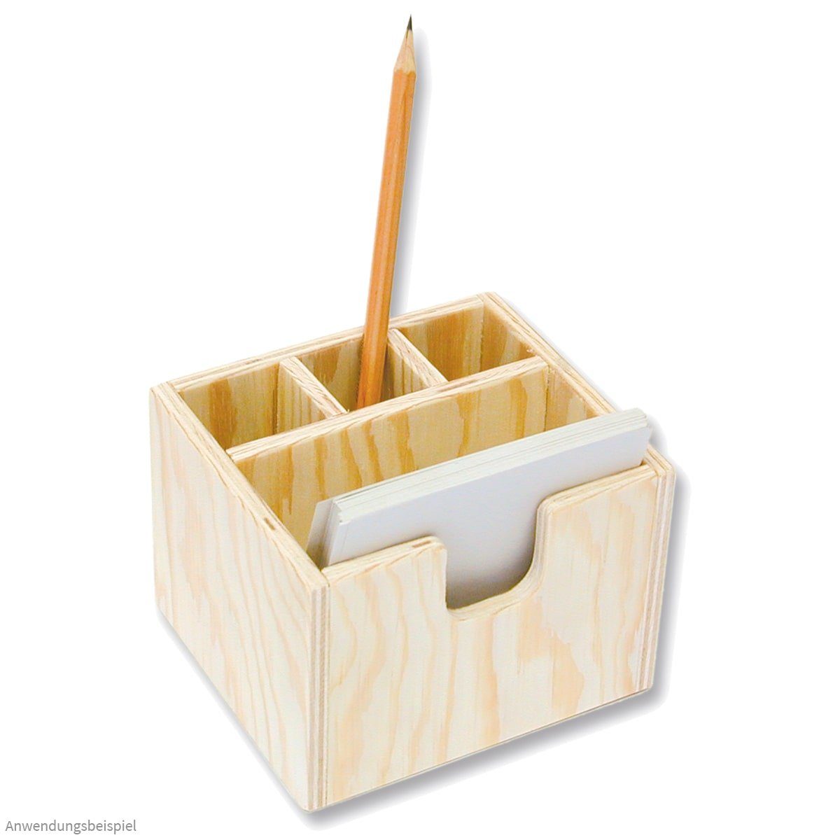matches21 HOME & HOBBY Notizzettelbox & Stiftehalter Bausatz Holzbaukasten