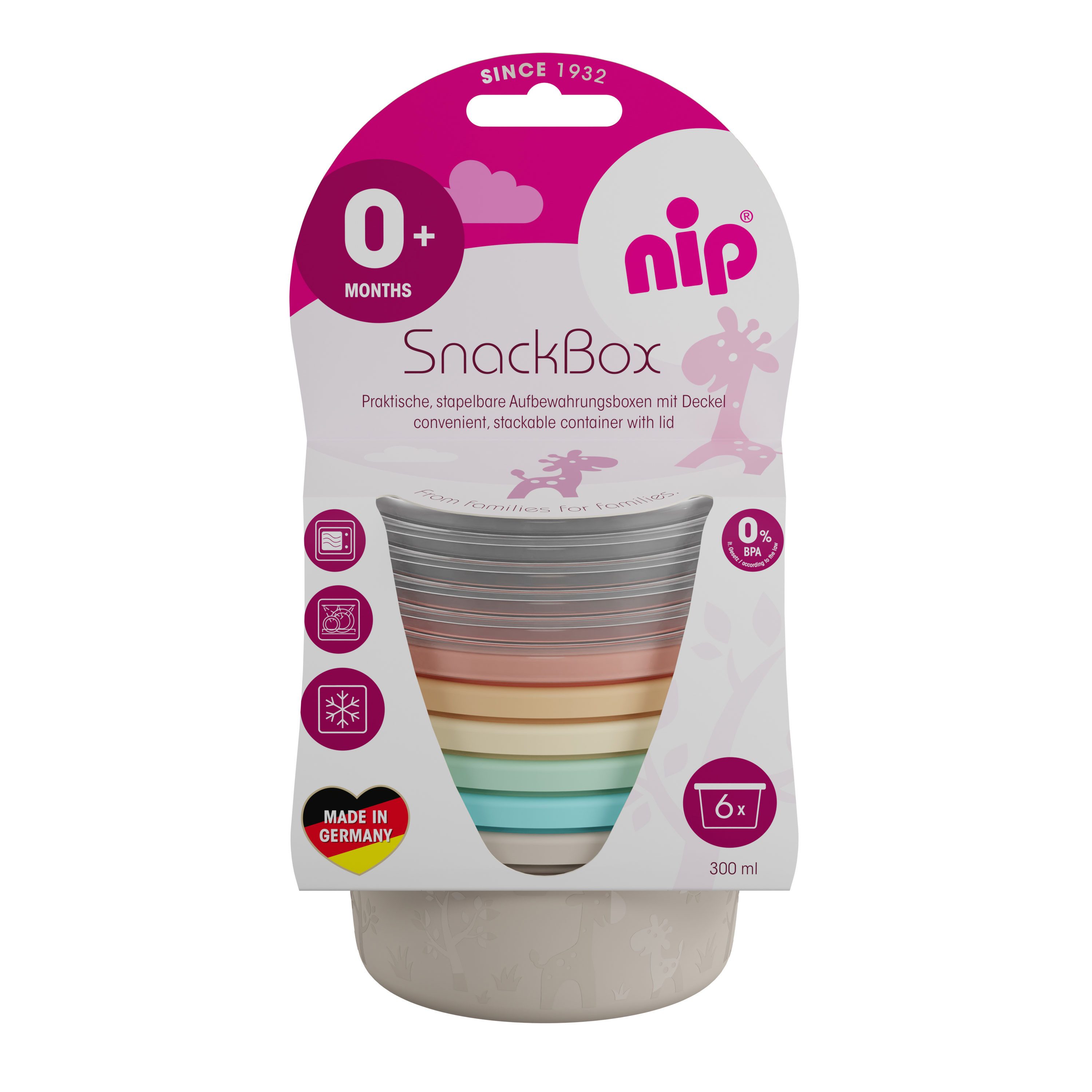 nip Aufbewahrungsbecher Baby SnackBox Set Pastell, Kunststoff, (6-tlg) – Bild 3 von 3