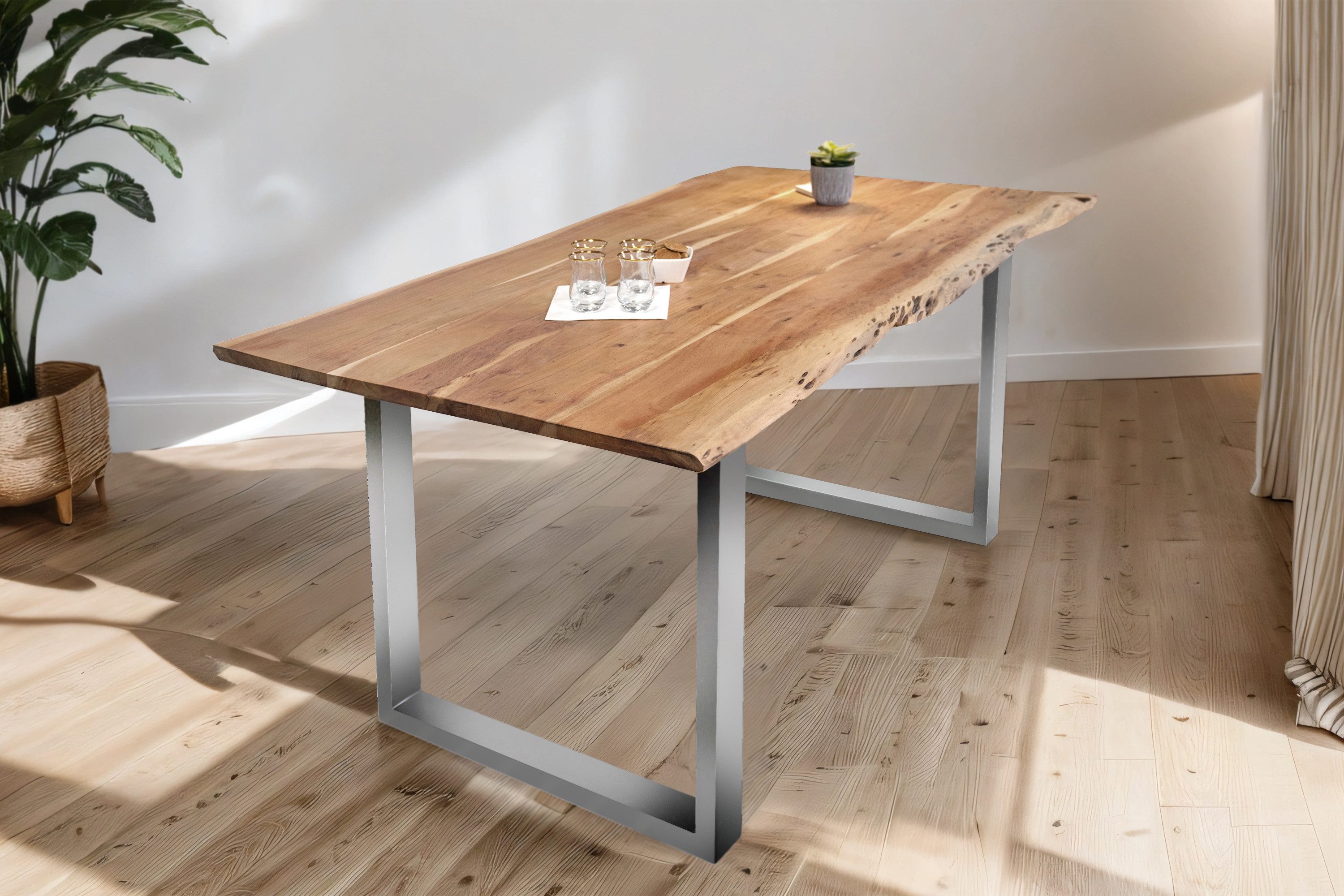 SAM® Baumkantentisch Hope, massives Akazienholz, Baumkante, günstig online kaufen