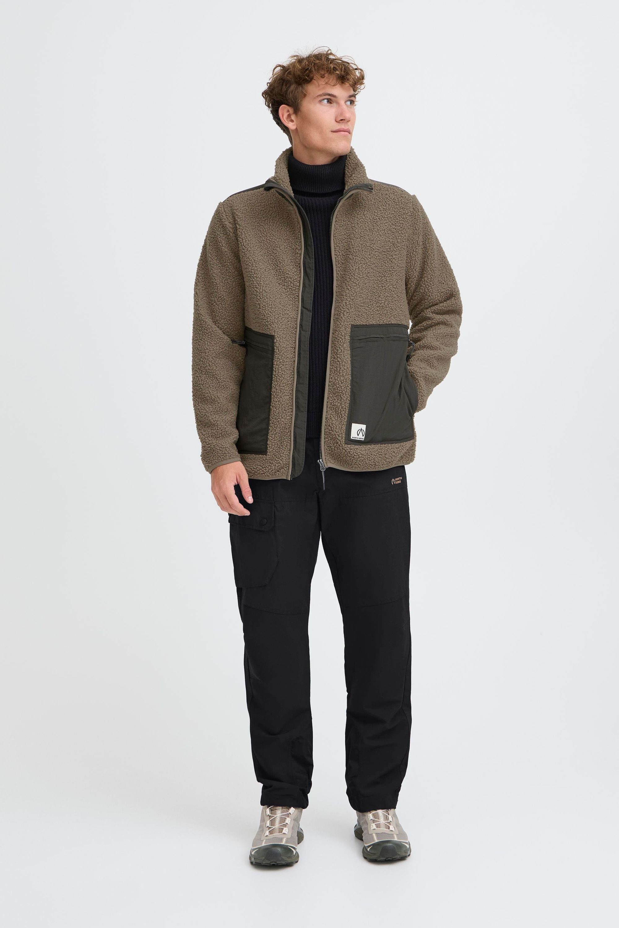North Bend Plüschjacke NBGalonne M Modische Teddyjacke mit praktischen Taschen – Bild 3 von 5