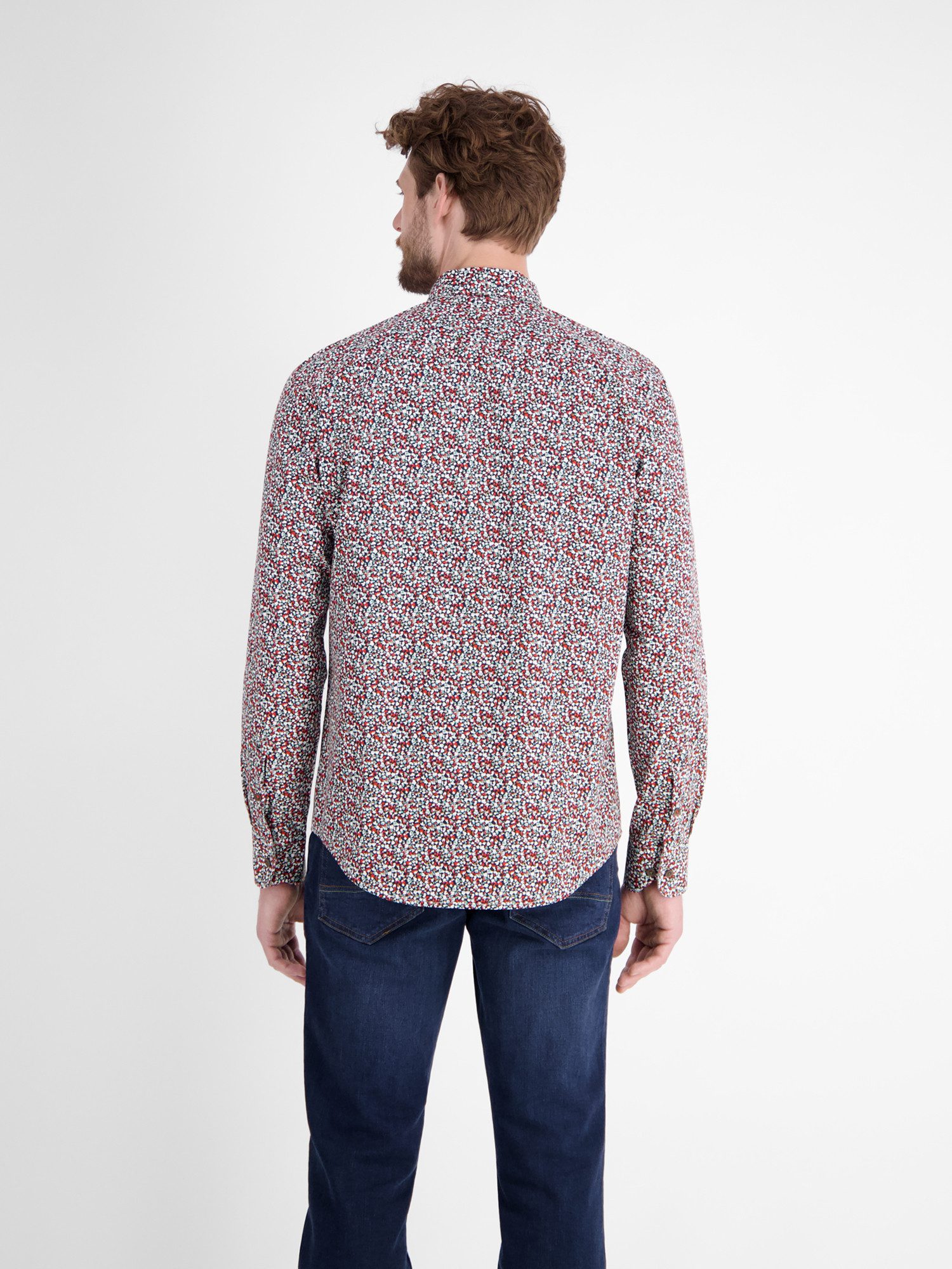 LERROS Langarmhemd LERROS Herren Langarmhemd, modern gemustert günstig online kaufen