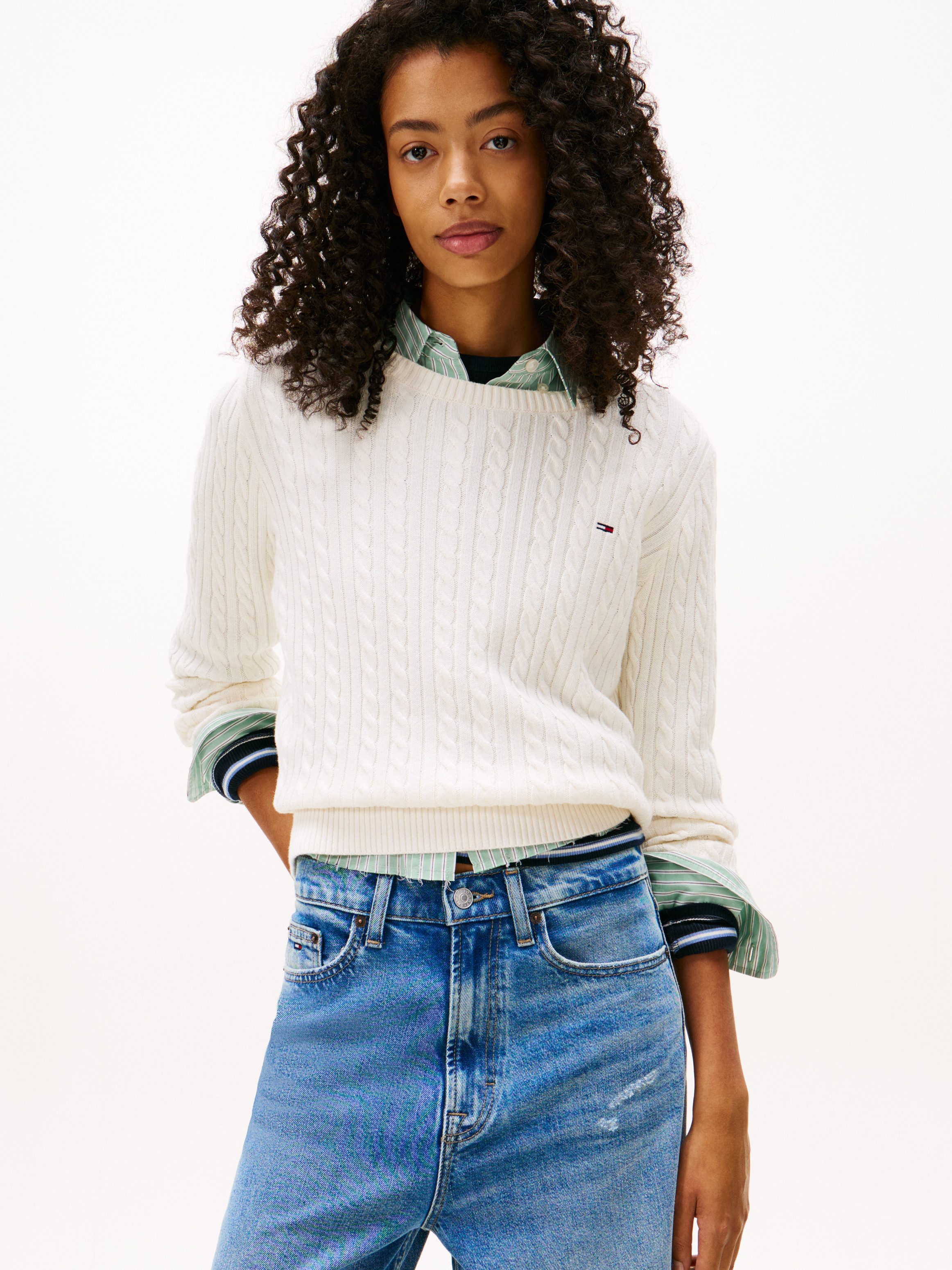 Tommy Jeans Strickpullover TJW CABLE ESSENTIAL günstig online kaufen