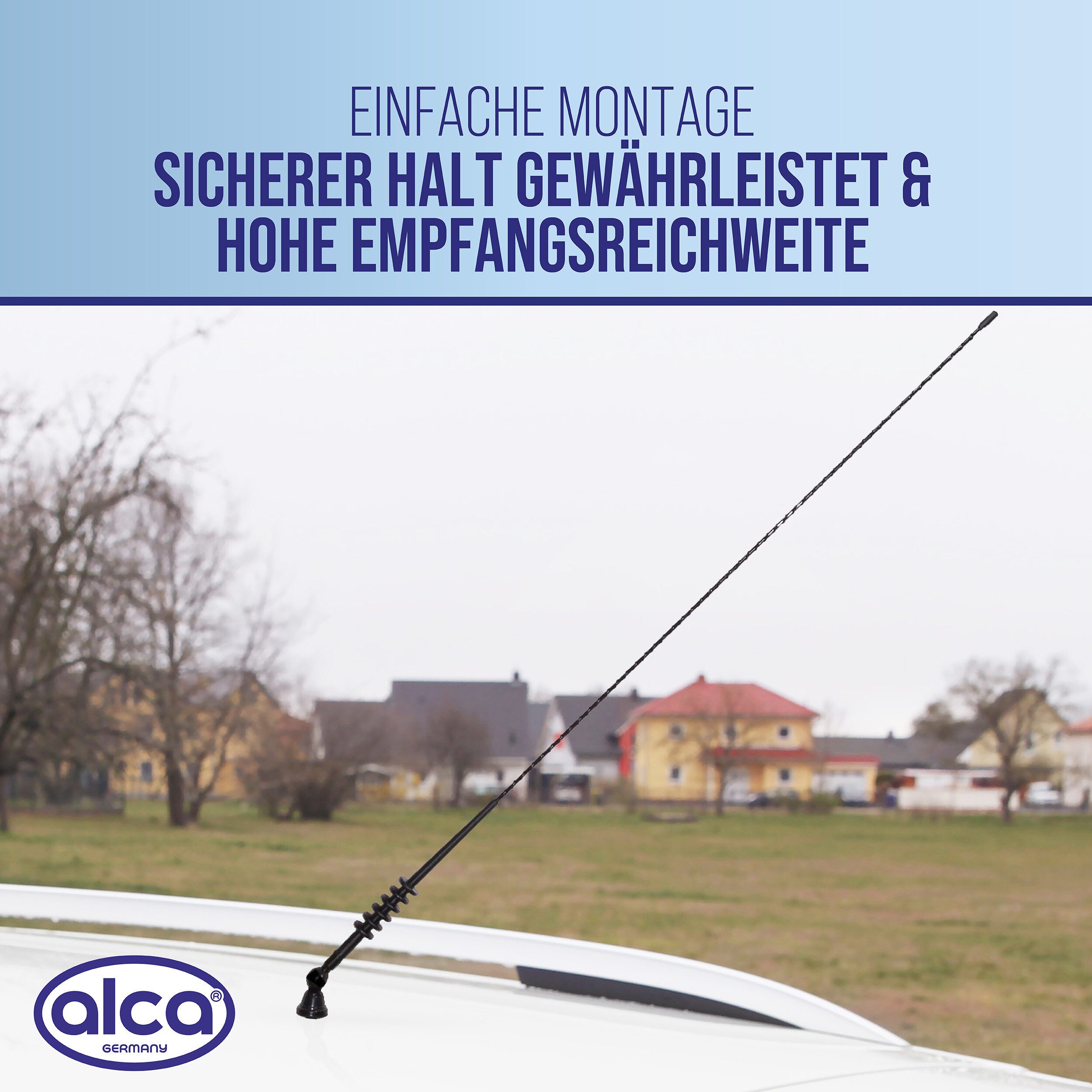 alca Dachantenne Fiberglas 80 cm schwenkbar mit DIN-Stecker für Pkw AM/FM Autoradio-Ersatzantennenstab (AM/FM) – Bild 5 von 5