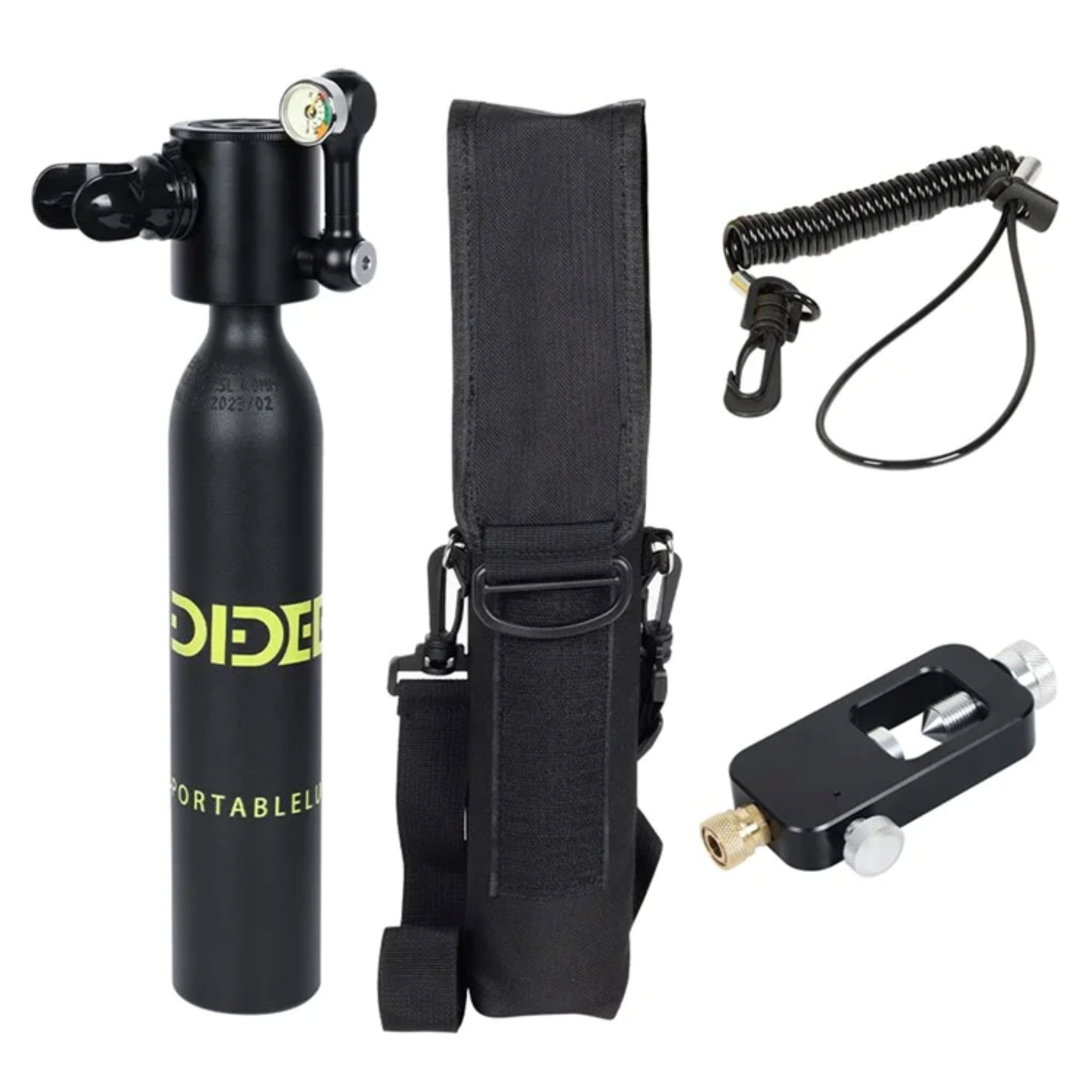 Sport-Knight® Tauchset Mini-Tauchgerät 0,5 / 1L, Tauch-Set komplett – mit Maske, Tauchflasche