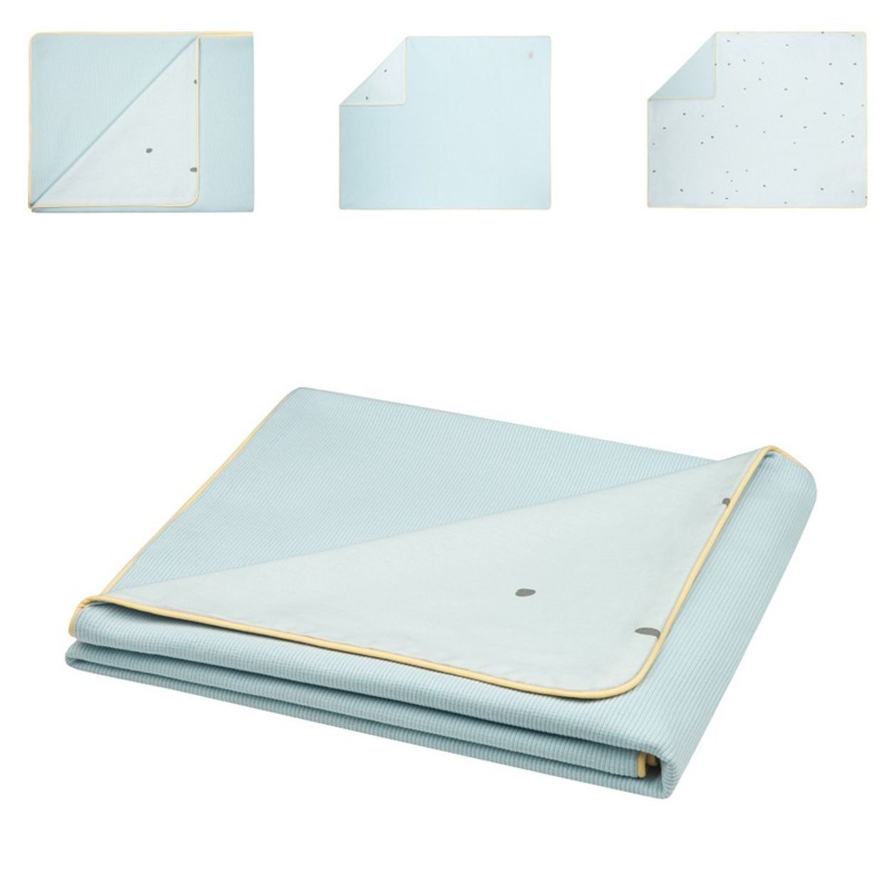Babydecke Sommer 100 x 80 cm, Kikkaboo, 100% Baumwolle, Wendedecke, ab Geburt, Designermuster, atmungsaktiv