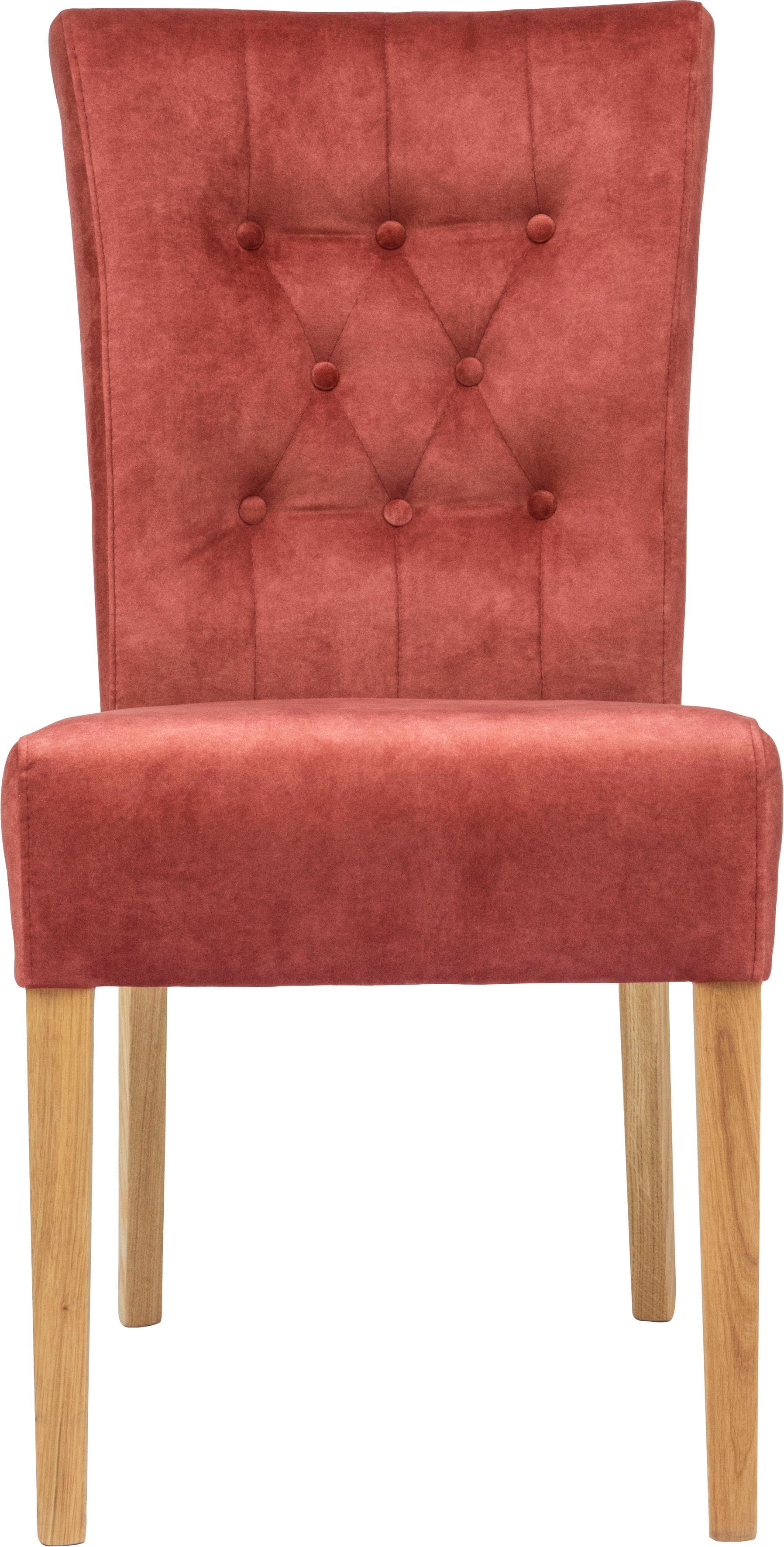 Home affaire Polsterstuhl Queen (Set, 2 St), Esszimmerstuhl mit Knopfheftung, 2er, 4er oder 6er-Set