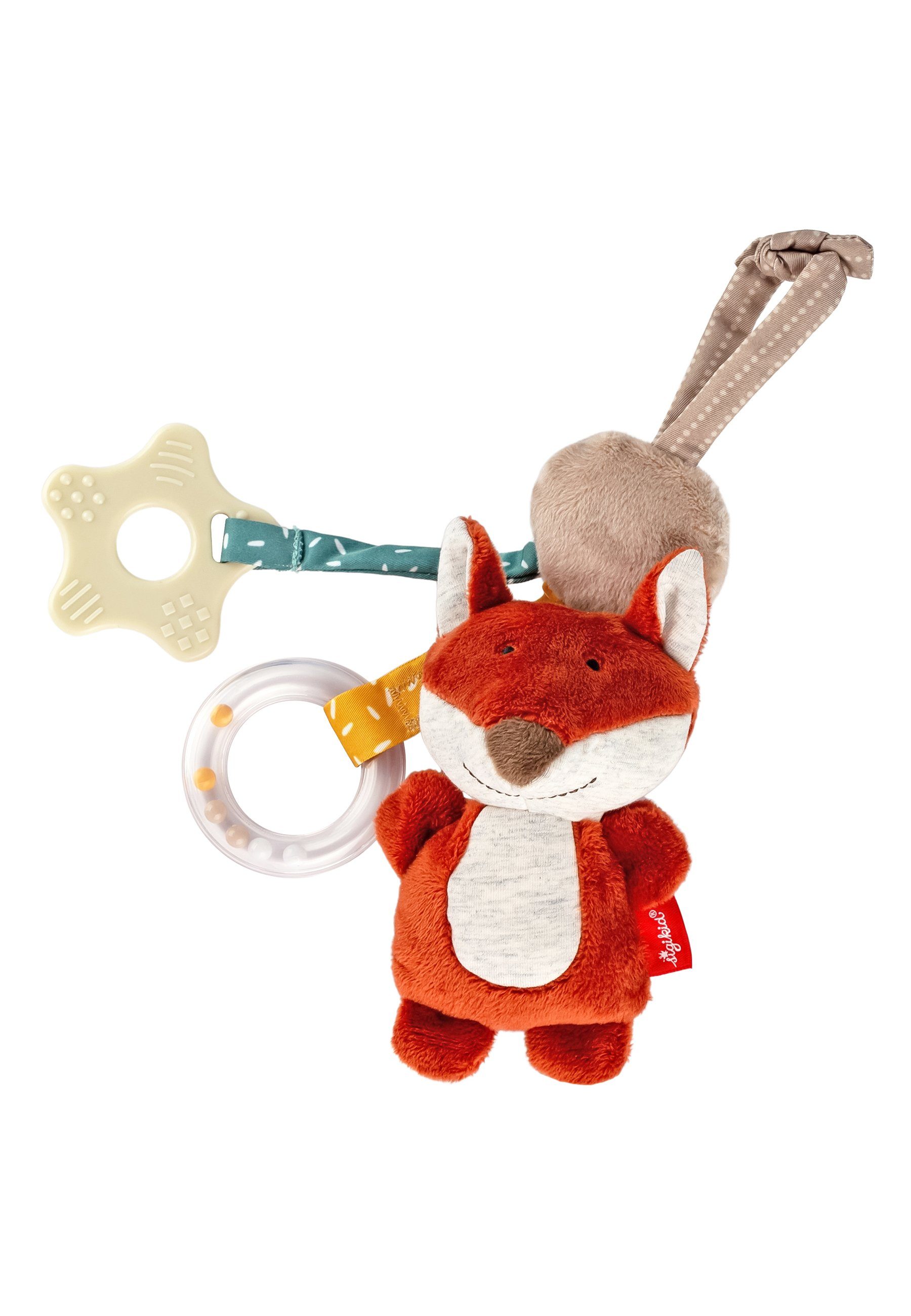Sigikid Kinderwagenanhänger Anhänger Rassel Fuchs, 7 senses für Babys Unisex (1-tlg)
