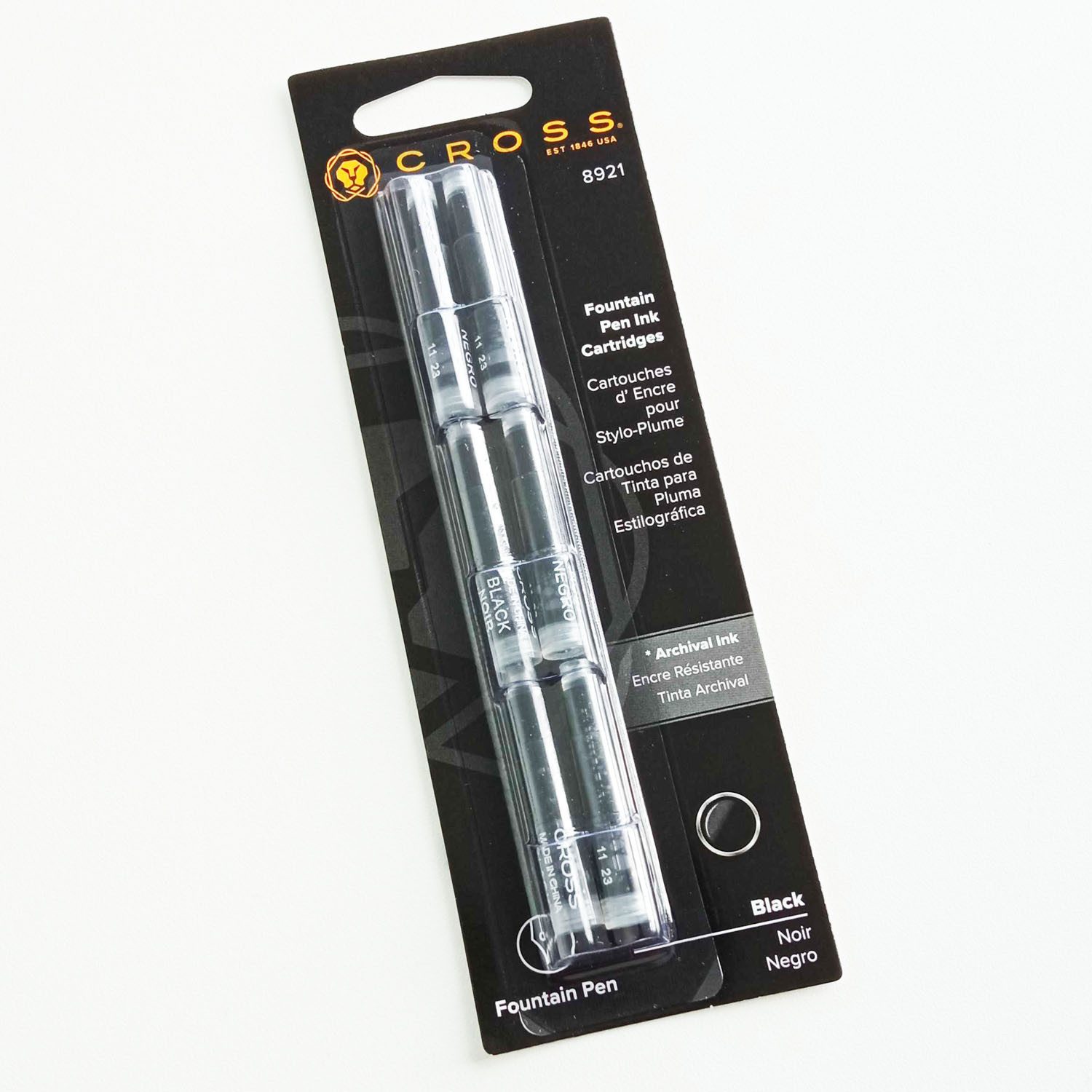 CROSS-USA CROSS Tintenpatronen Standard schwarz, 6 Stück im Blister 8921 Tintenpatrone