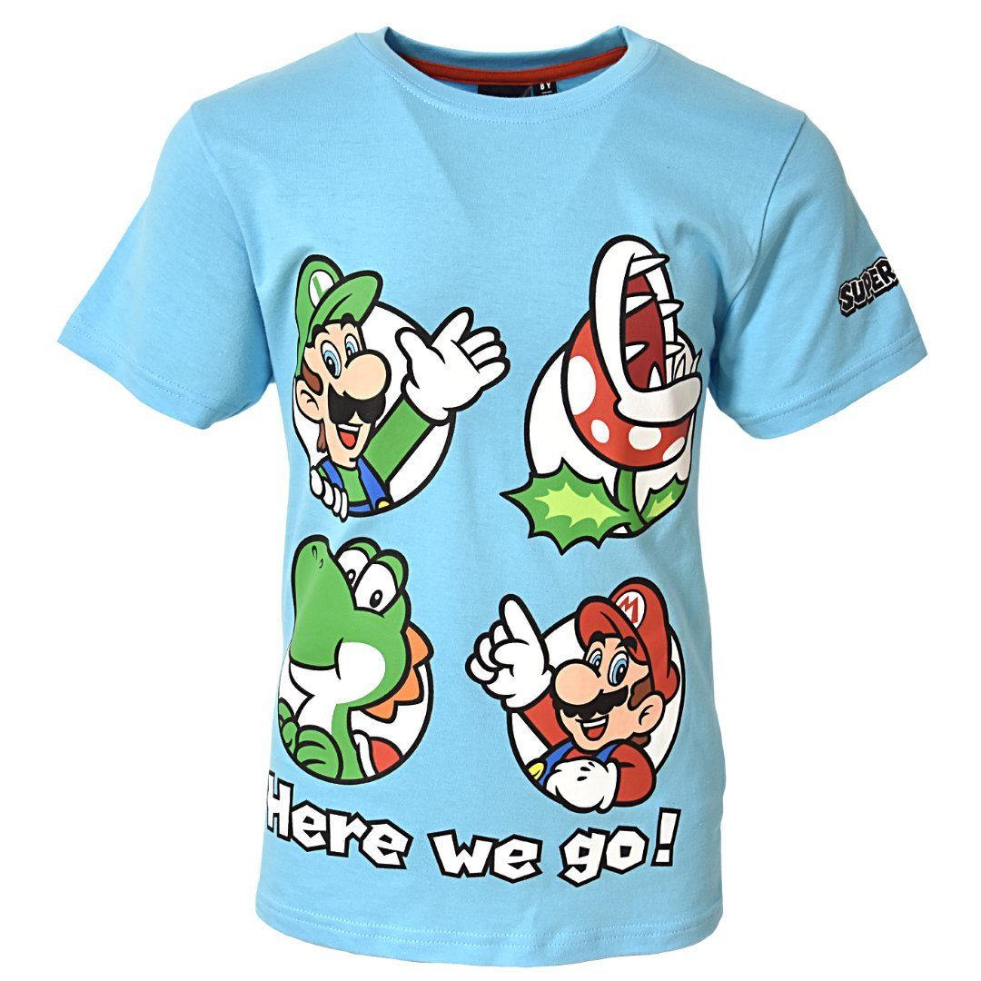 Super Mario T-Shirt Kinder Gamers Kurzarmshirt Größe 110-152 cm