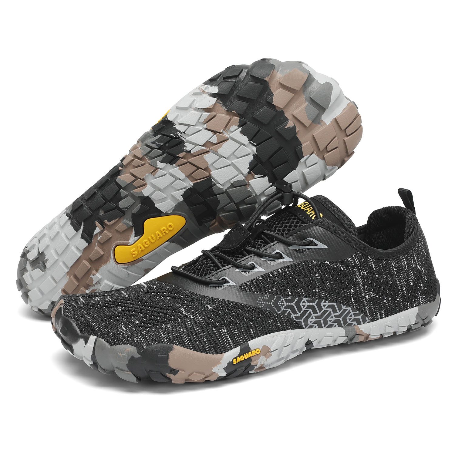 SAGUARO Sport Sommer Barfußschuh (5mm Sohlenstärke, Nullabsatz, bequem, leicht, atmungsaktiv, rutschfest) Minimalschuhe Laufschuhe Sport-Schuhe Jogging Sneaker Trail-Running