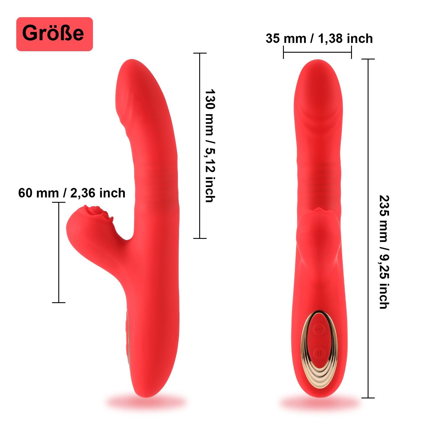 LETGOSPT Analvibratoren Spielzeug 10 für Vibrator G-Punkt-Vibratoren, + Vibrationsmodi 10 mit Frauen Teleskopmodi, die Sex