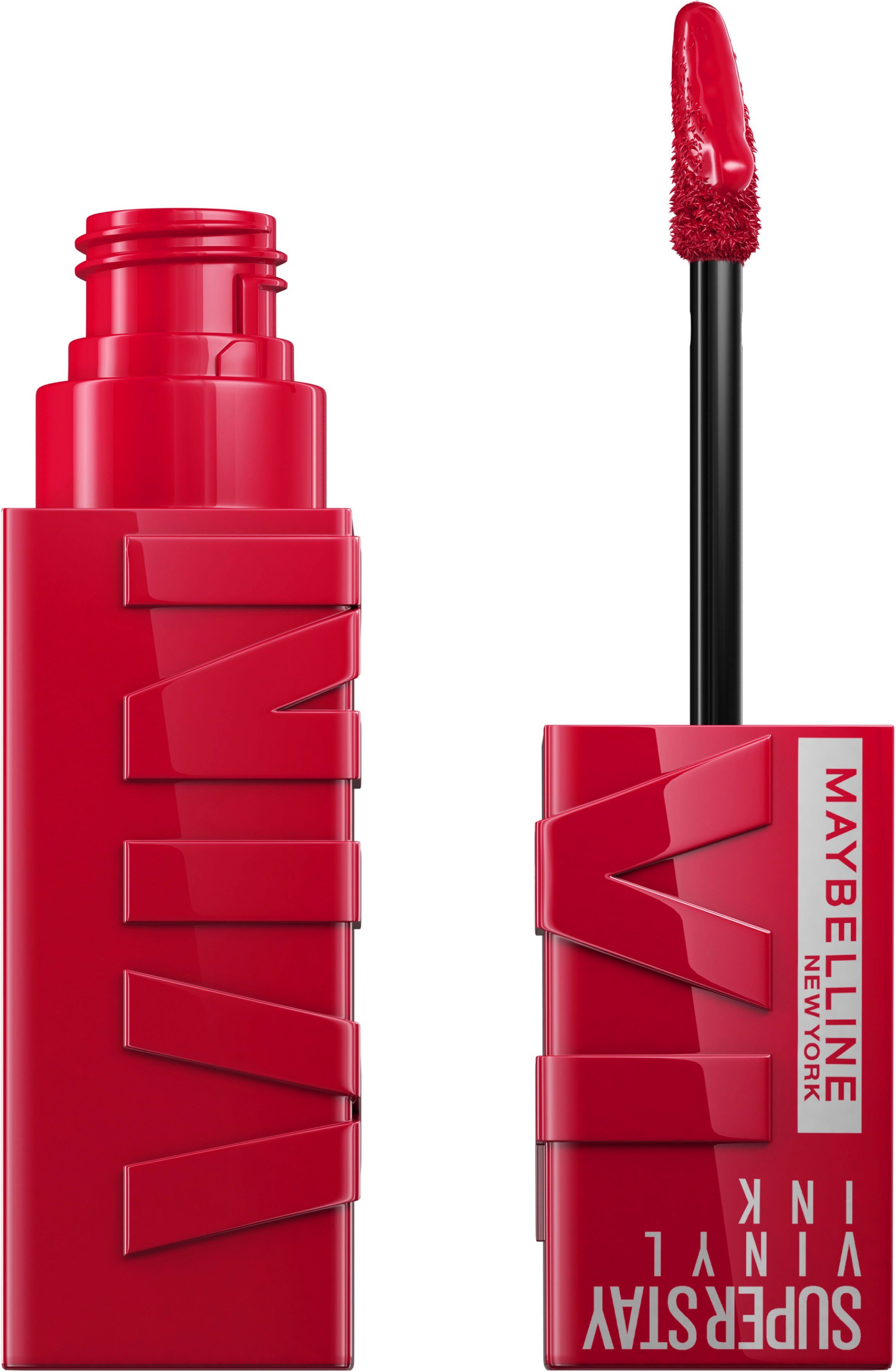 MAYBELLINE NEW YORK Lippenstift SUPER STAY VINYL INK, mit mattem Finish, flüssige Textur, bis zu 16h Halt