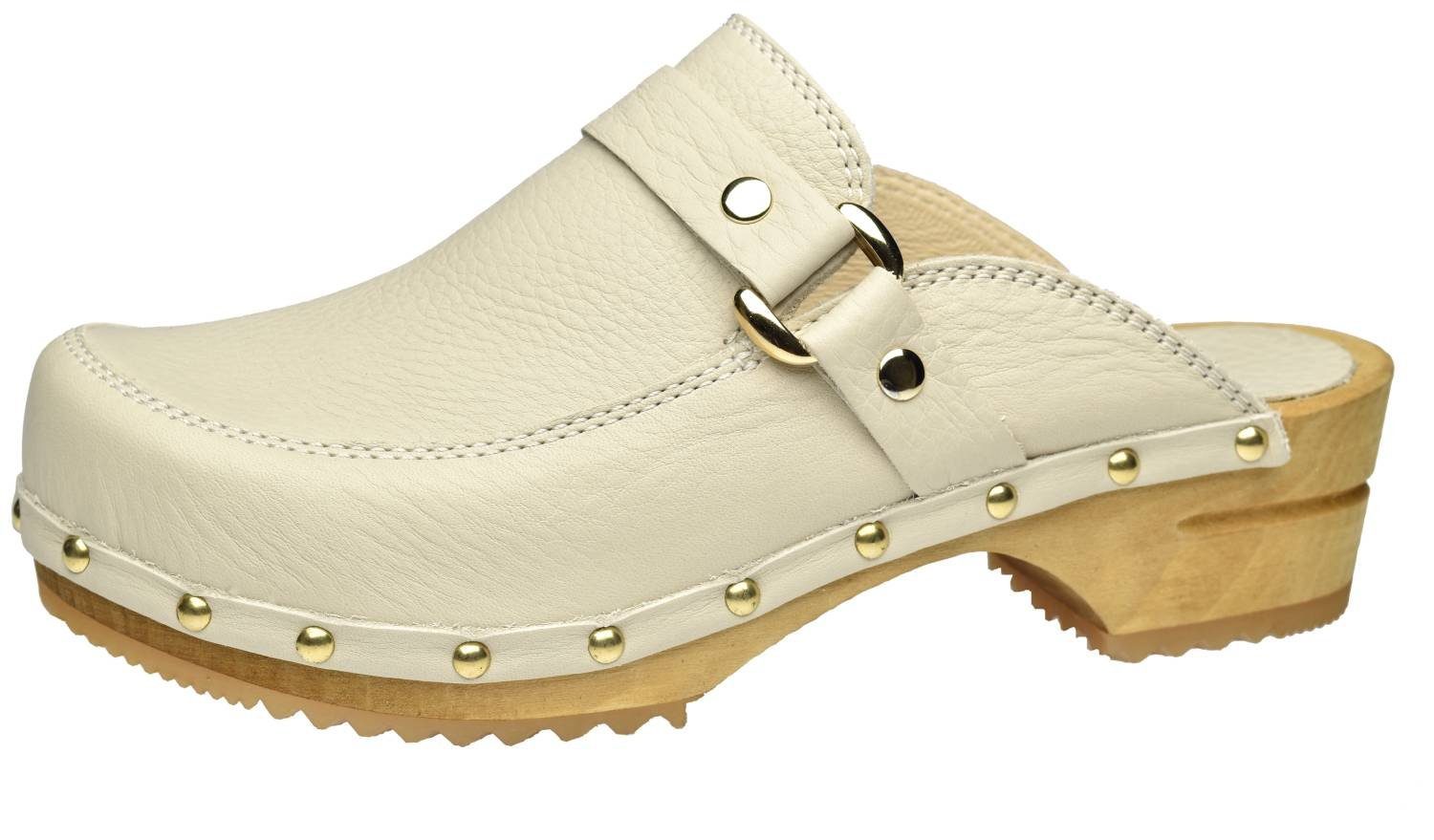 Sanita Sanita Wood Lillen White Clog