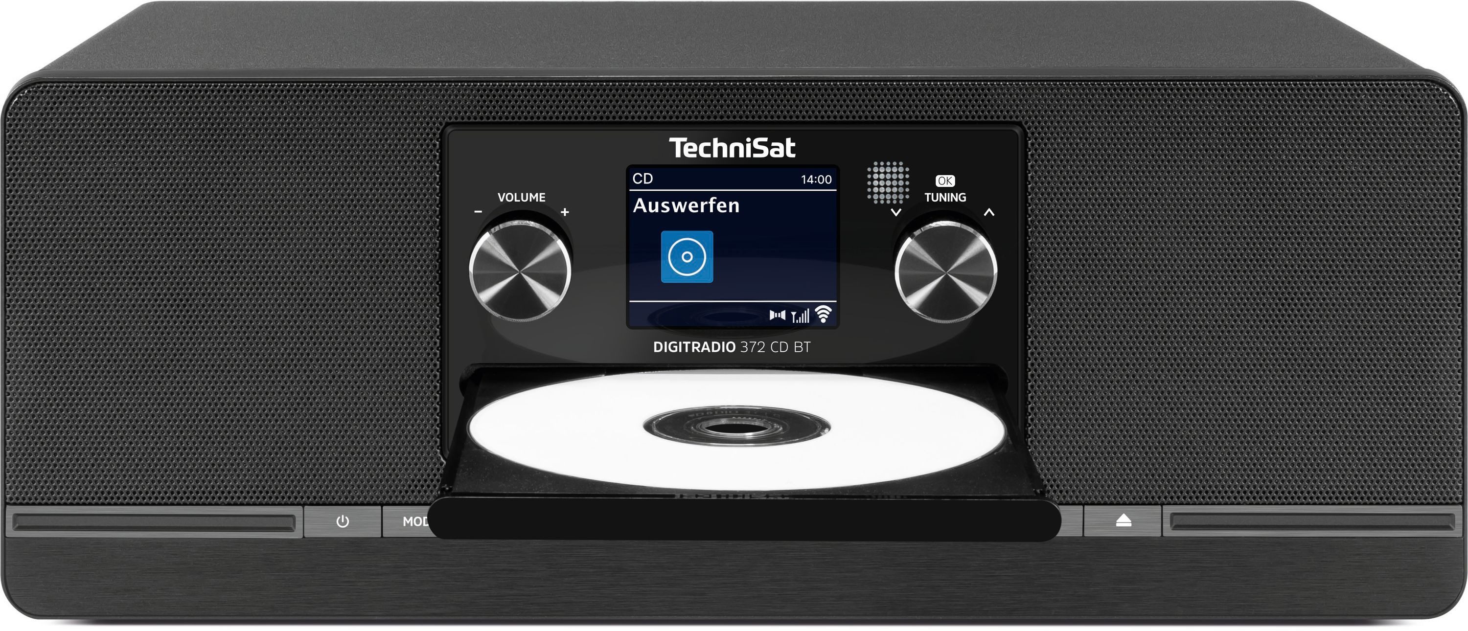 TechniSat DIGITRADIO 372 CD BT Digitalradio (DAB) (Digitalradio (DAB), FM-Tuner mit RDS, 10 W, UKW, CD, Bluetooth, Fernbedienung, USB, AUX, Wecker, Favoritenspeicher)