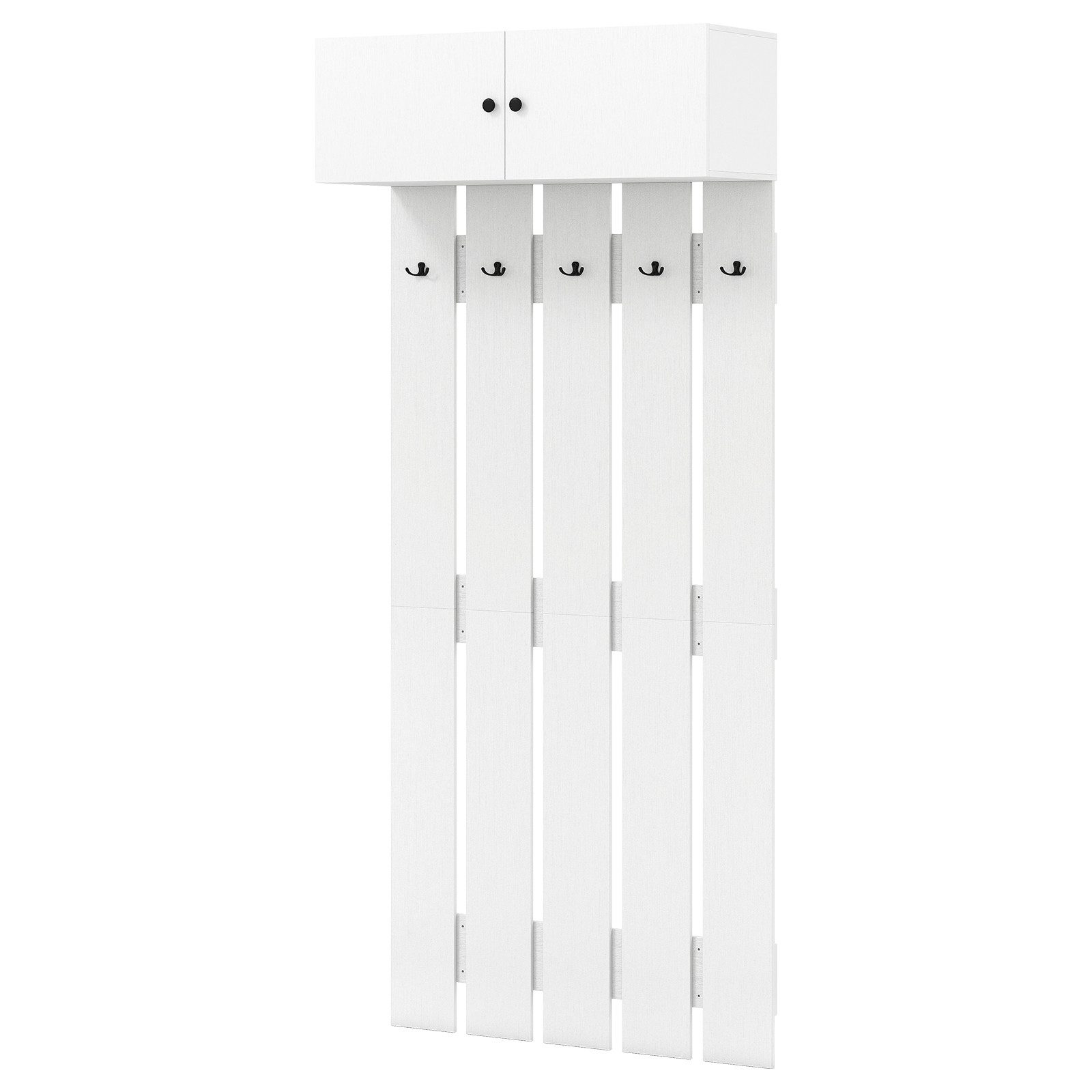COSTWAY Wandgarderobe, Garderobenpaneel, Wandregal, mit 5 günstig online kaufen